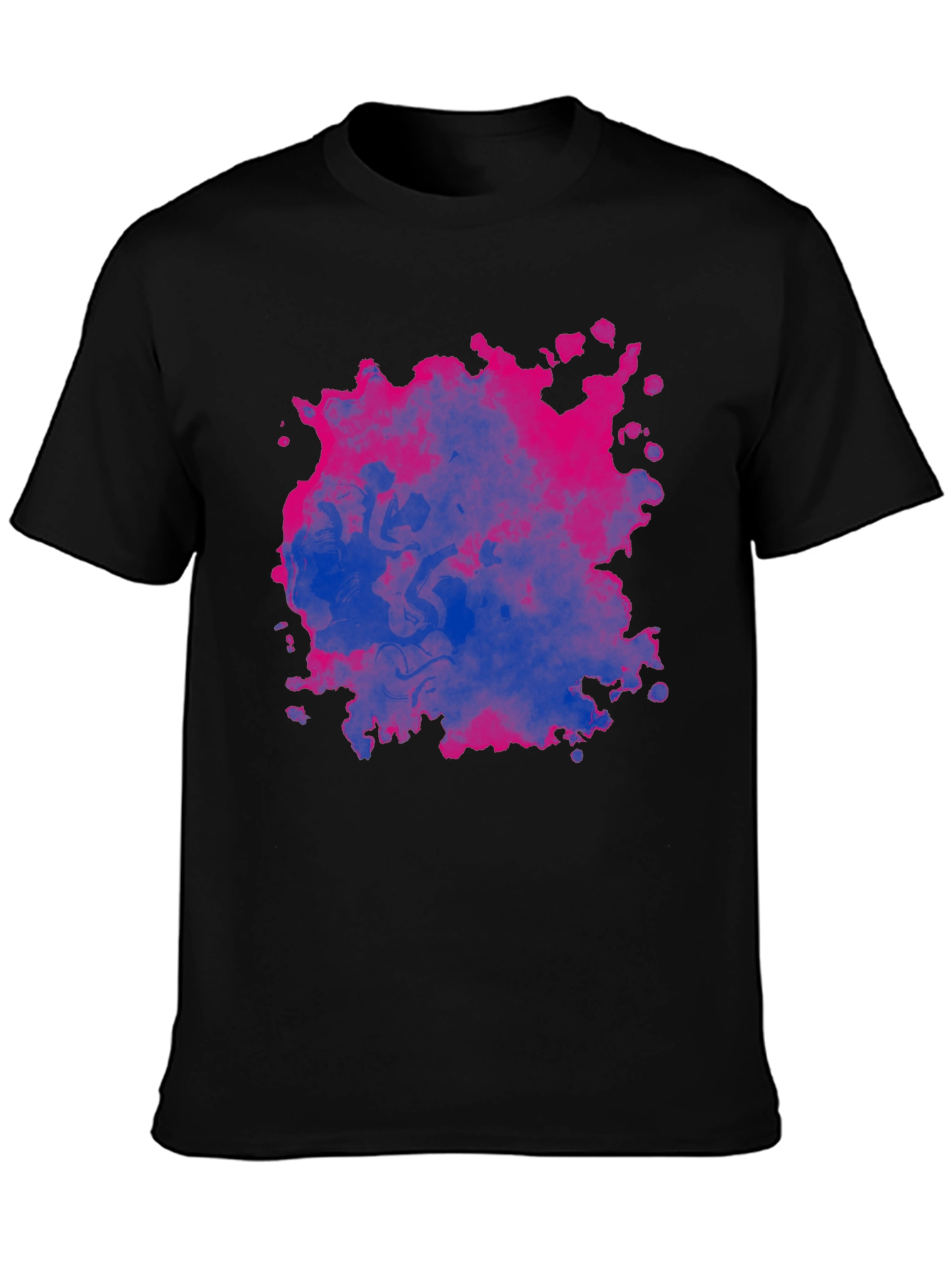 Bi Pride Splash T-Shirt - Black Cotton Blend