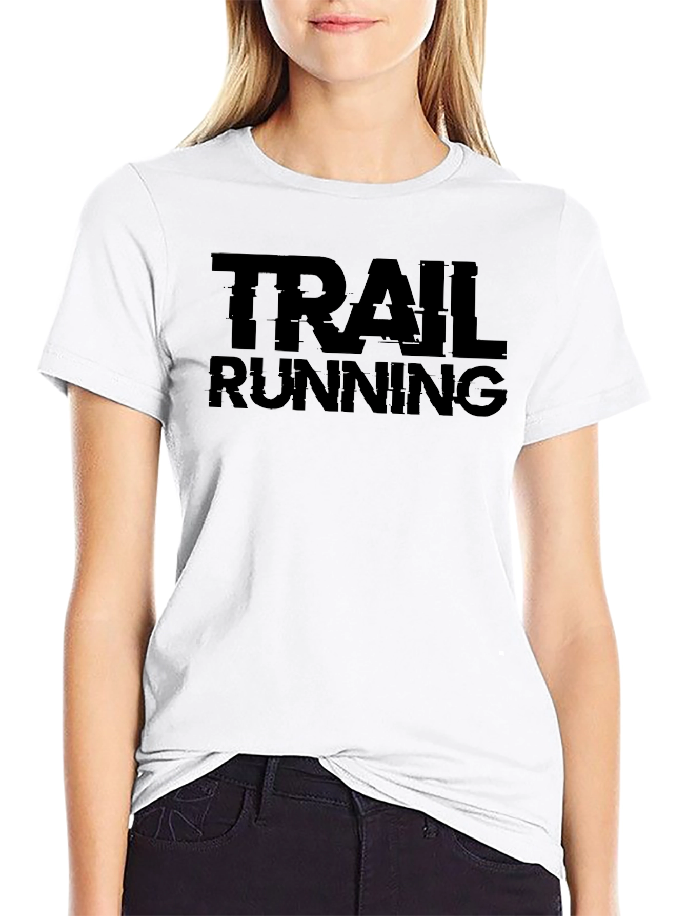 Trail Running Black Graphic T-Shirt