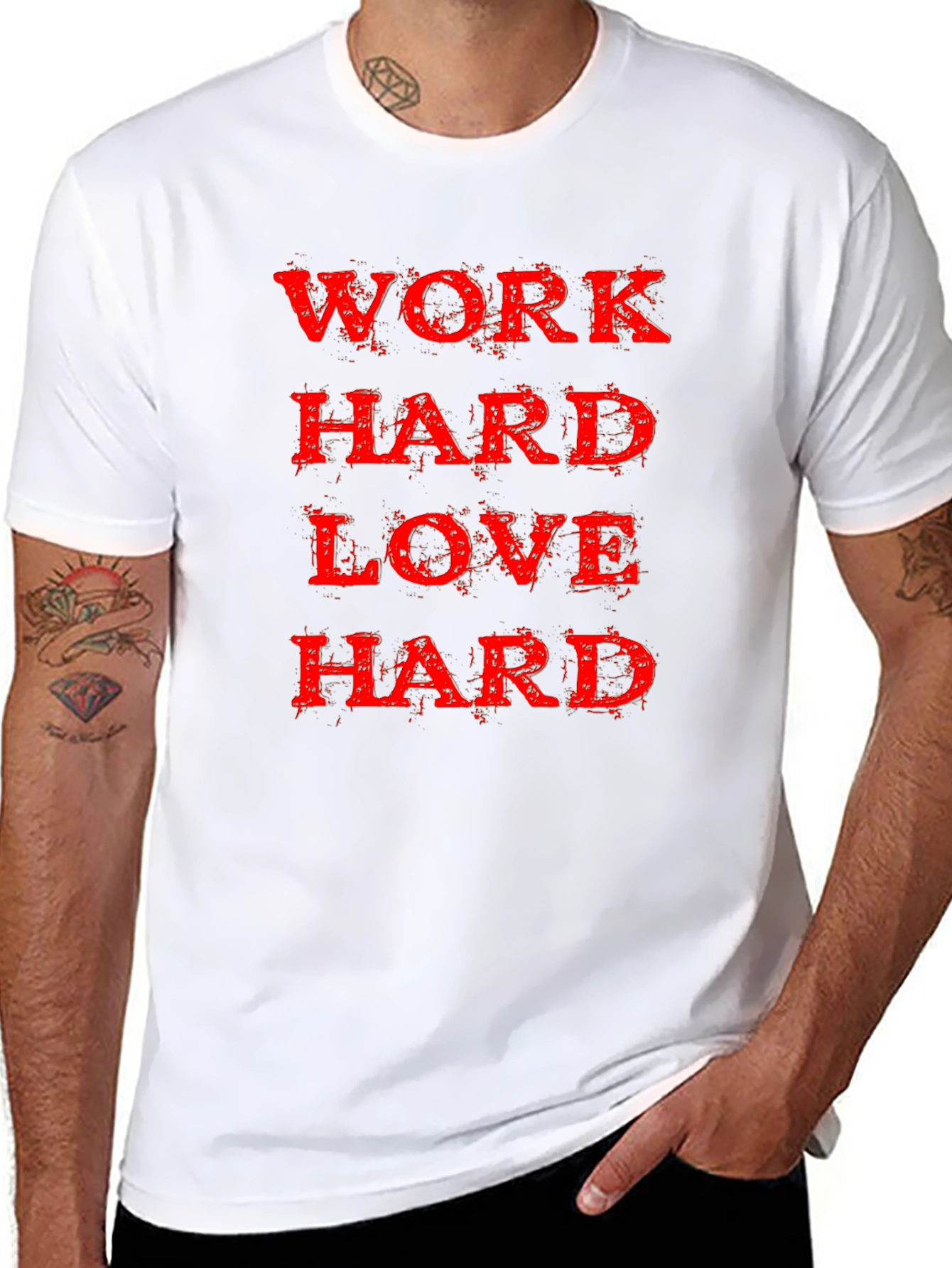 Work Hard Love Hard Black T-Shirt