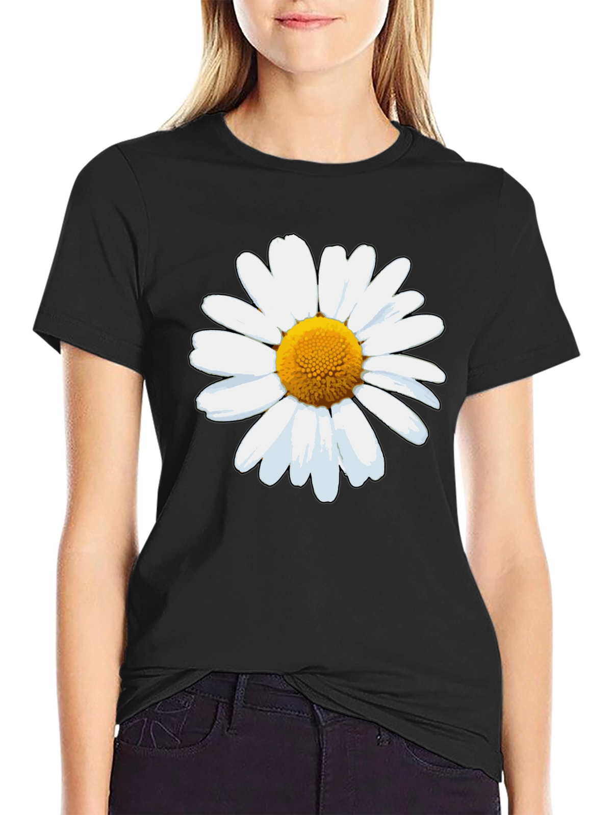 Daisy Graphic Tee - Classic Black T-Shirt