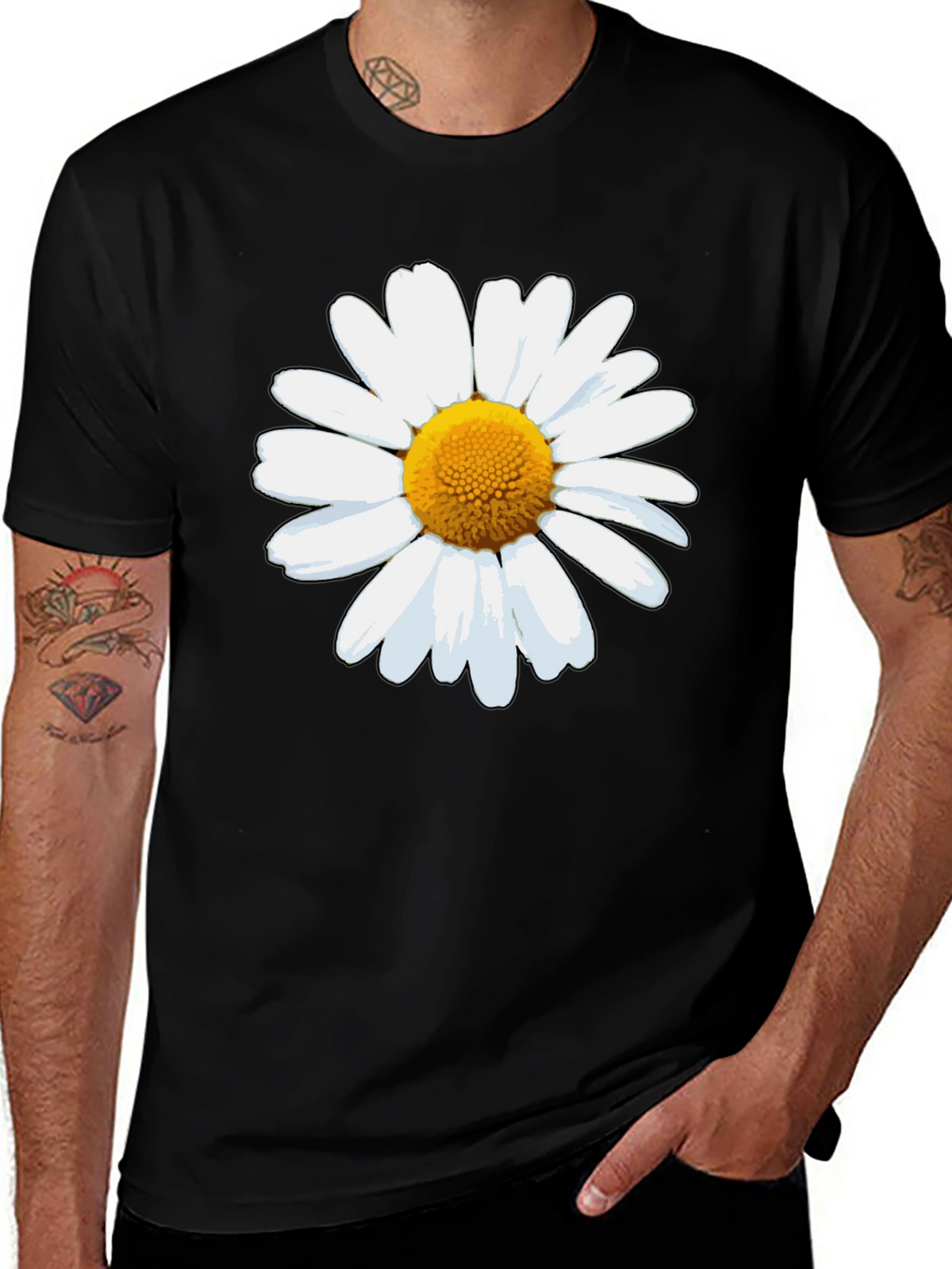 Daisy Graphic Tee - Classic Black T-Shirt