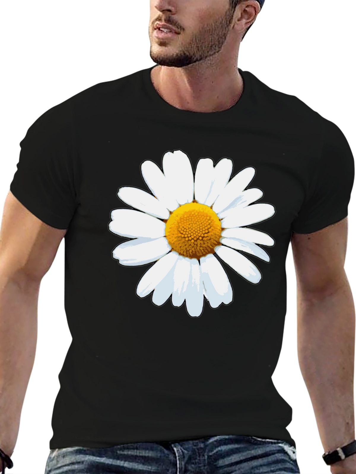 Daisy Graphic Tee - Classic Black T-Shirt