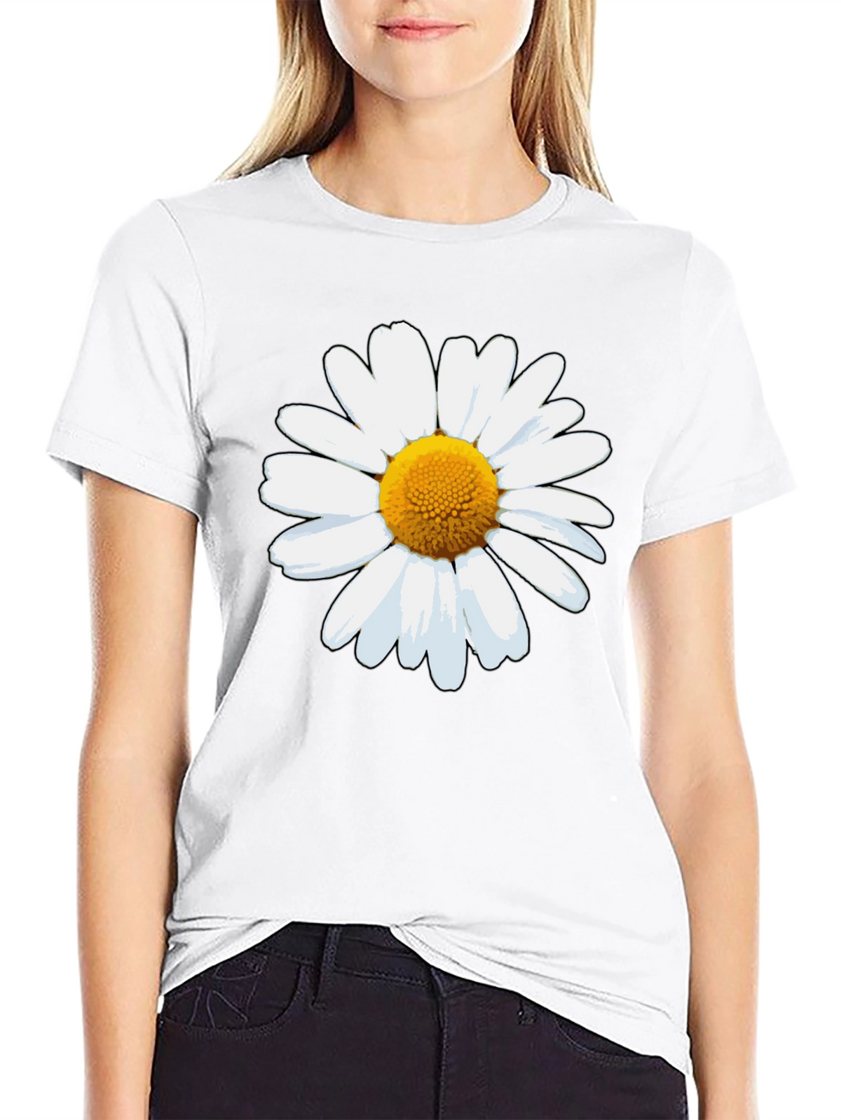 Daisy Graphic Tee - Classic Black T-Shirt