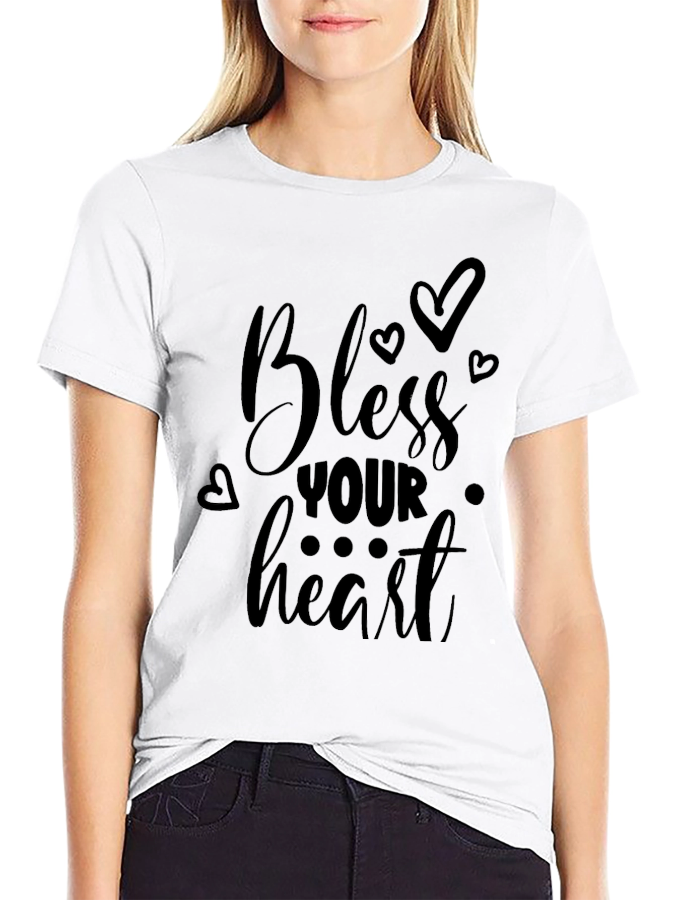 Bless Your Heart Graphic Tee - Black T-Shirt