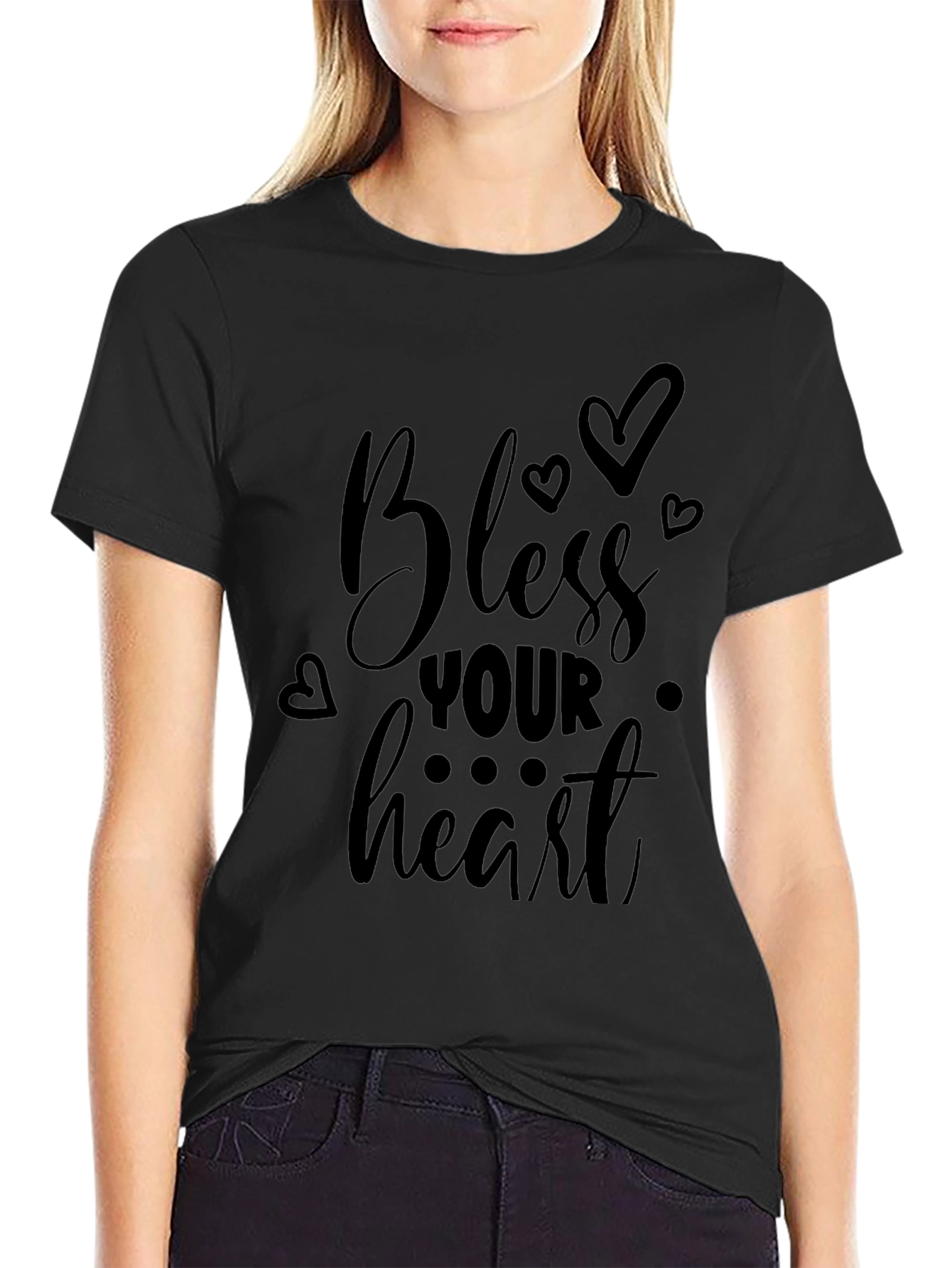 Bless Your Heart Graphic Tee - Black T-Shirt