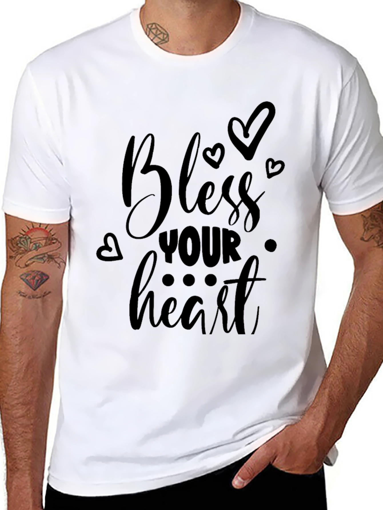 Bless Your Heart Graphic Tee - Black T-Shirt