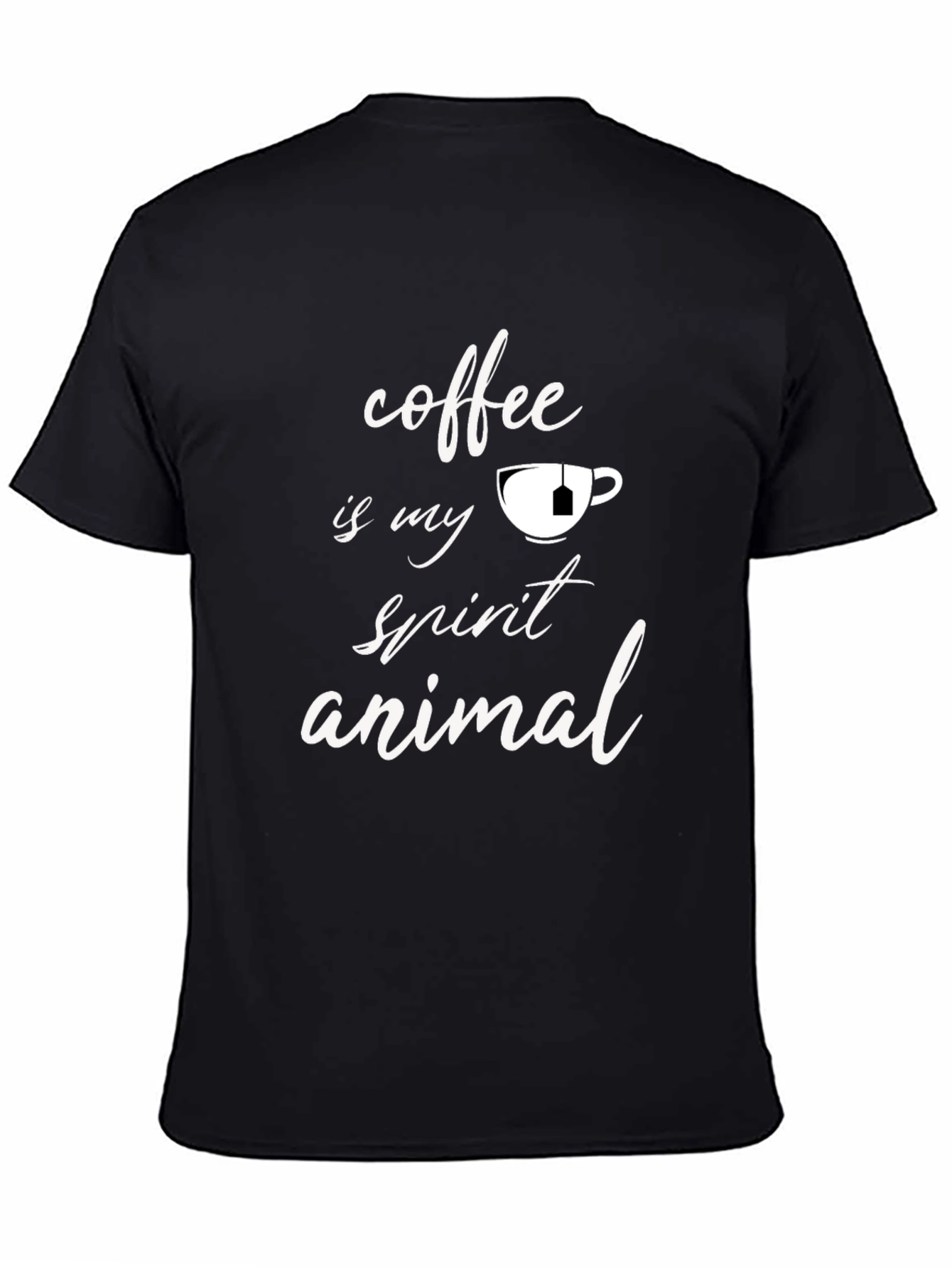 Coffee is My Spirit Animal Black T-Shirt