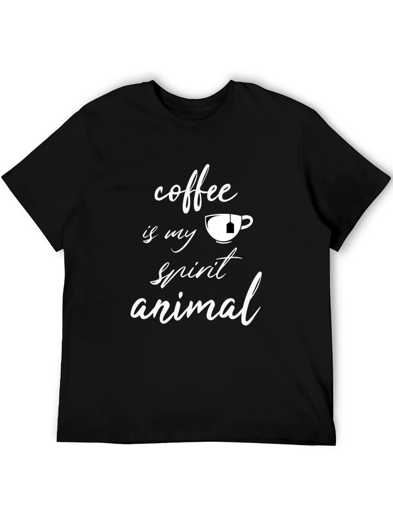 Coffee is My Spirit Animal Black T-Shirt