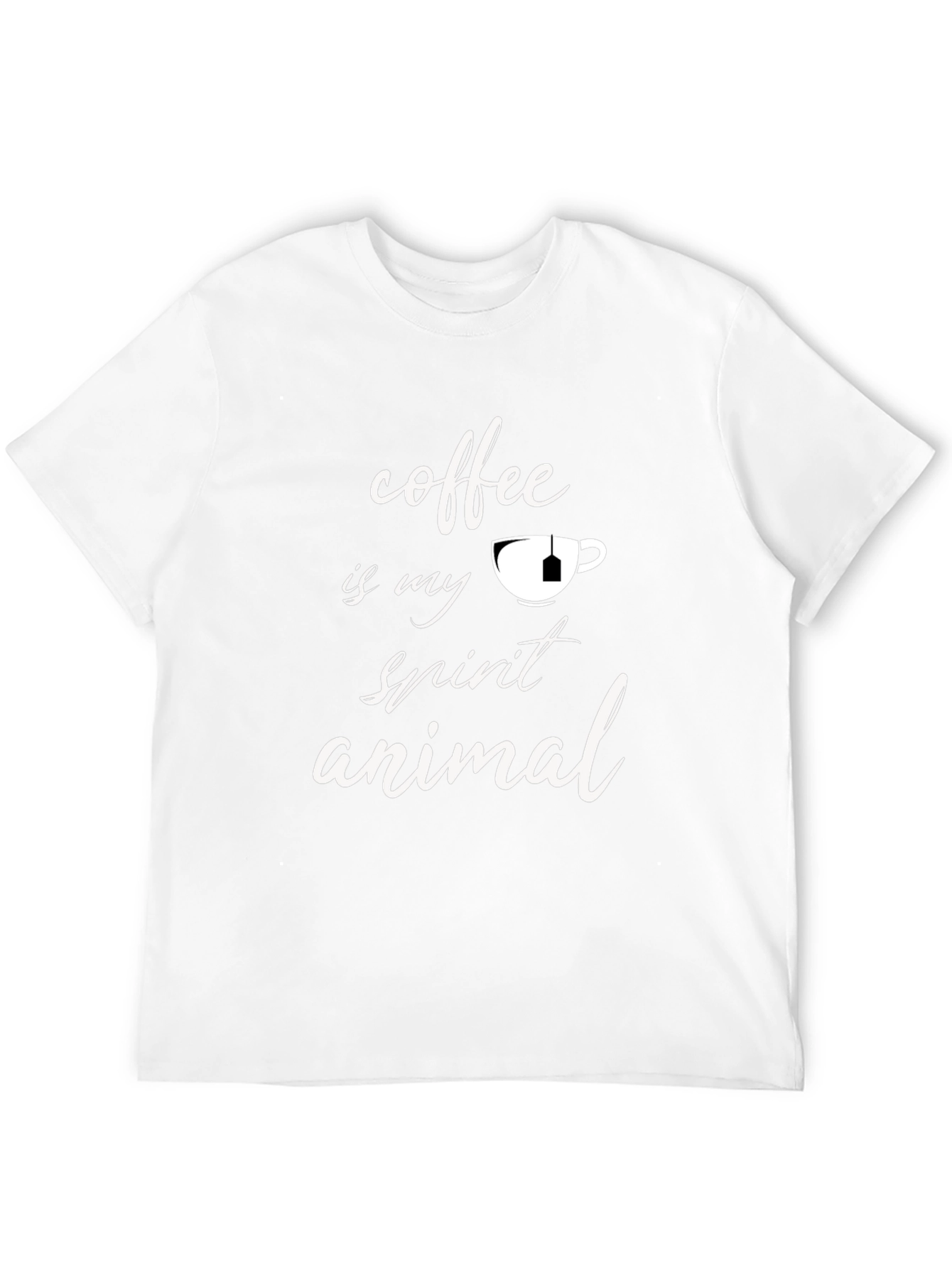 Coffee is My Spirit Animal Black T-Shirt