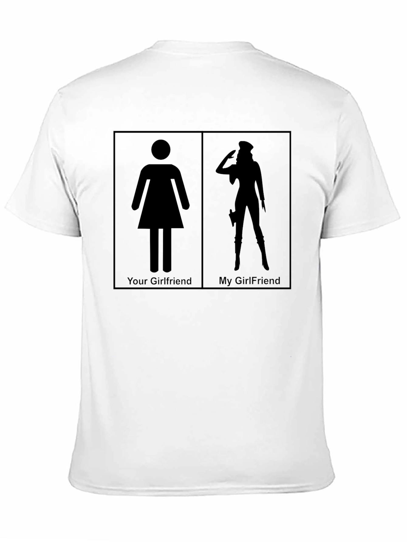 Humorous Your Girlfriend vs My Girlfriend Graphic Tee