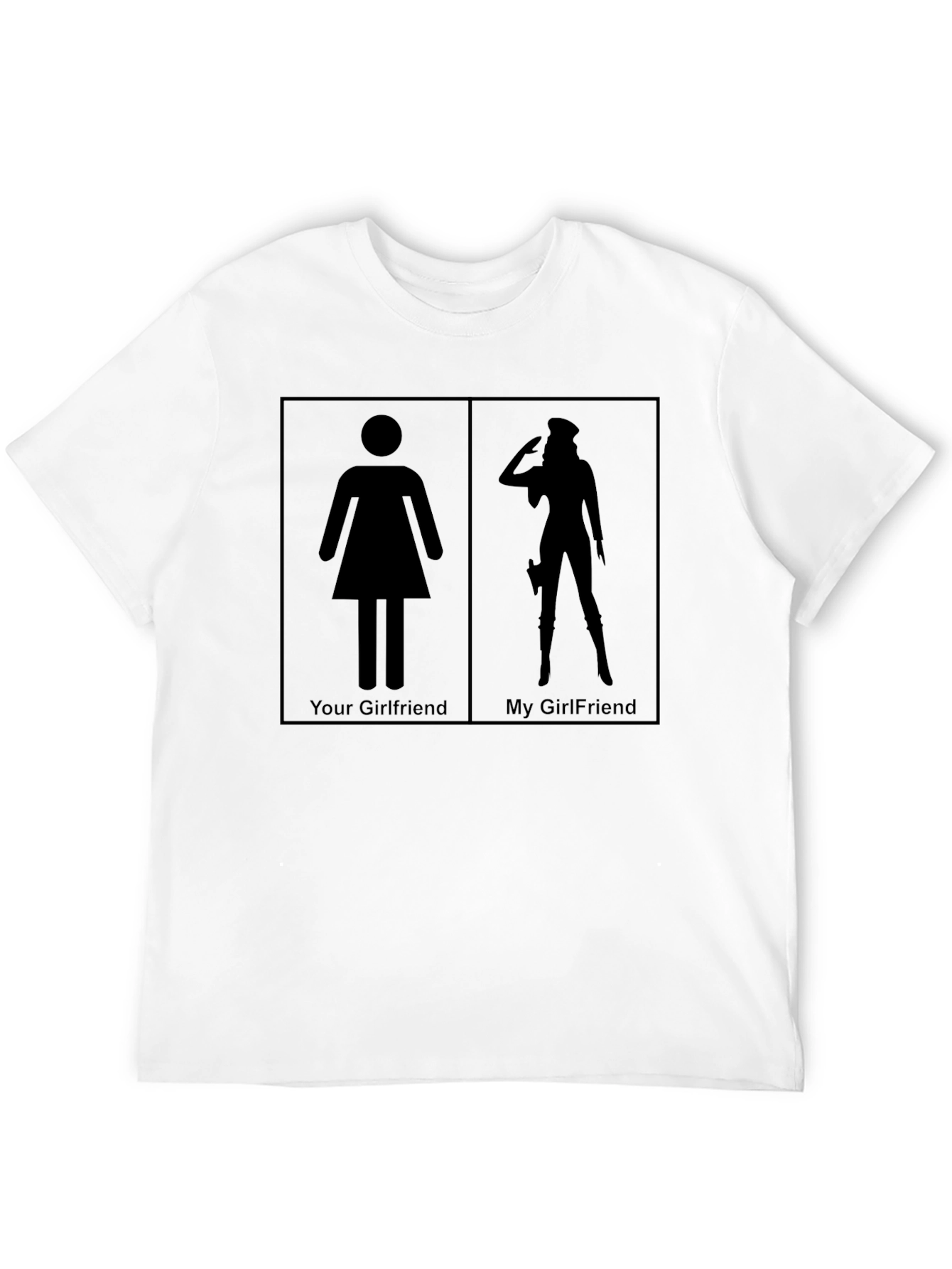 Humorous Your Girlfriend vs My Girlfriend Graphic Tee