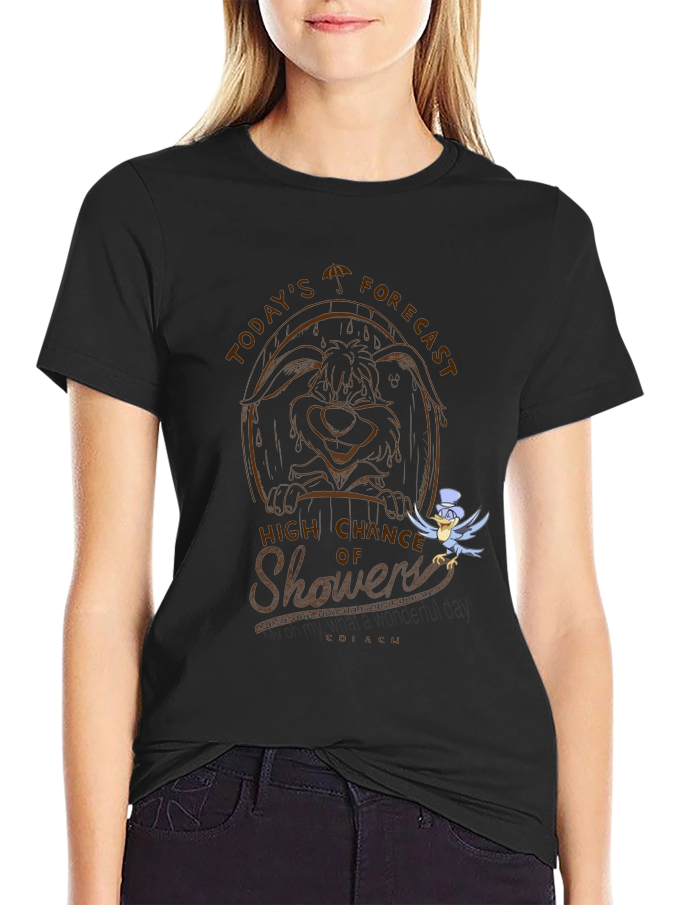 Wile E. Coyote Showers Graphic T-Shirt