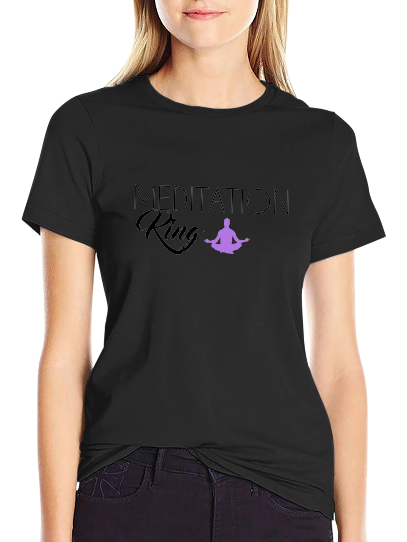 Meditation King Black T-Shirt