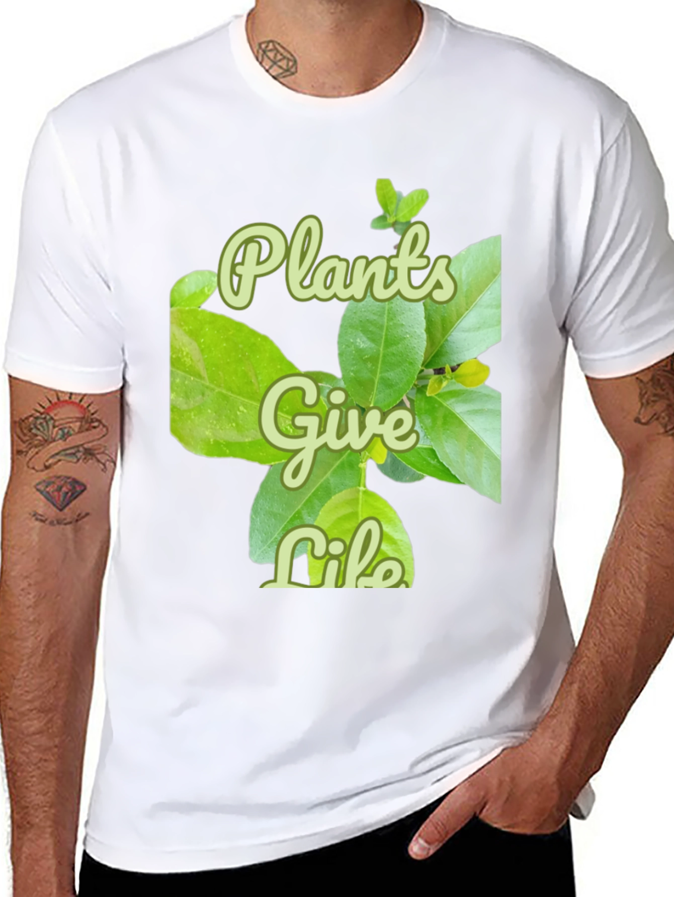 Plants Give Life Graphic T-Shirt