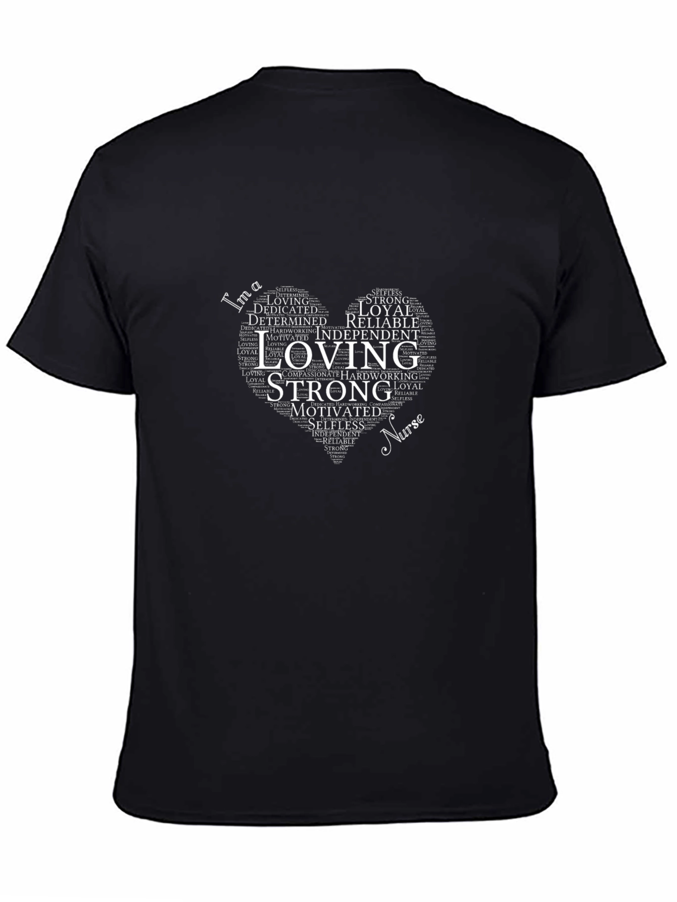 Nurse Heart Word Art Graphic Tee