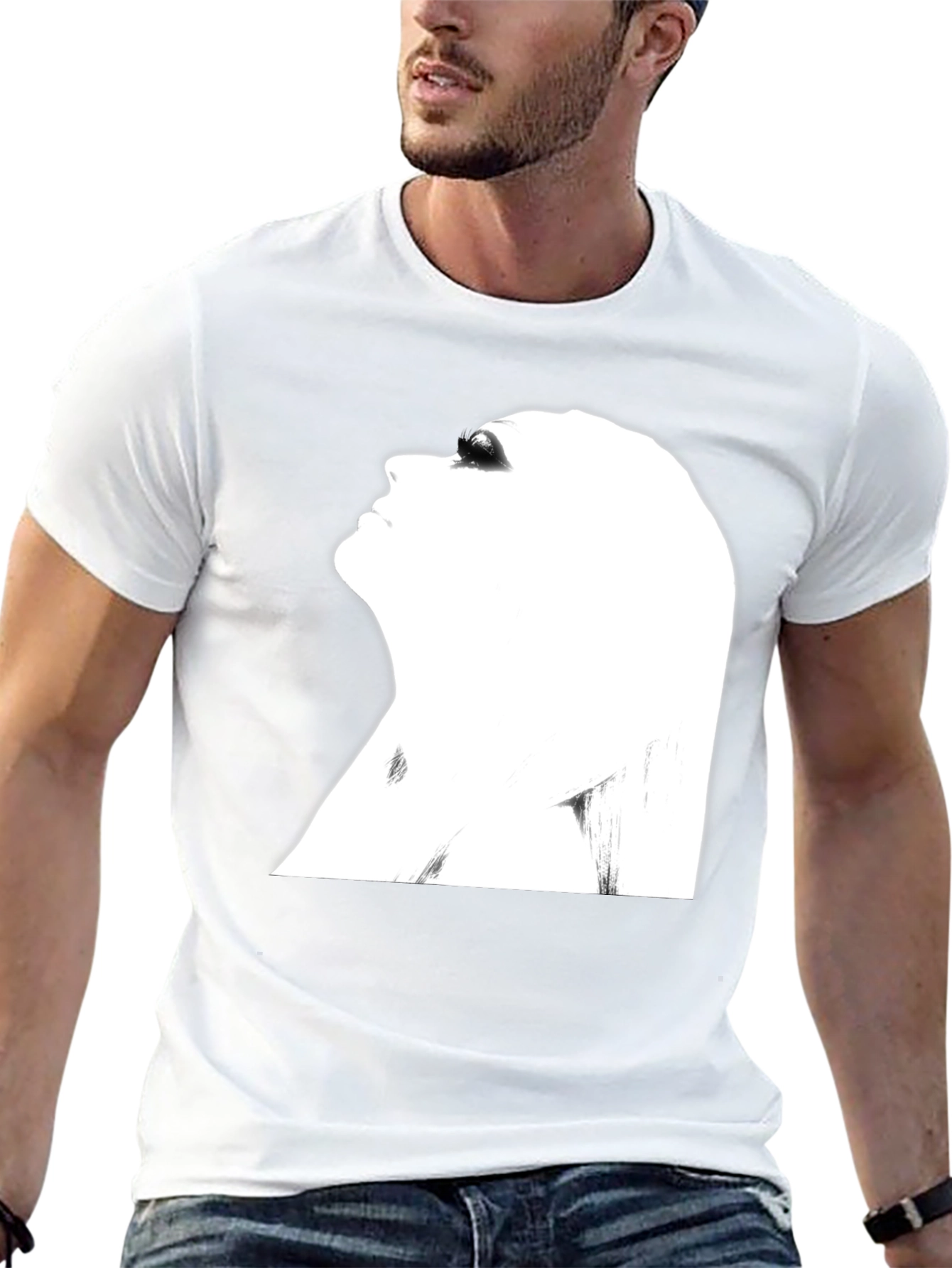Silhouette Graphic Tee - Modern Black T-Shirt