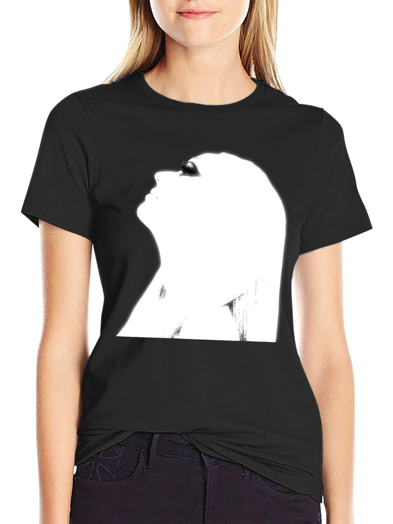 Silhouette Graphic Tee - Modern Black T-Shirt