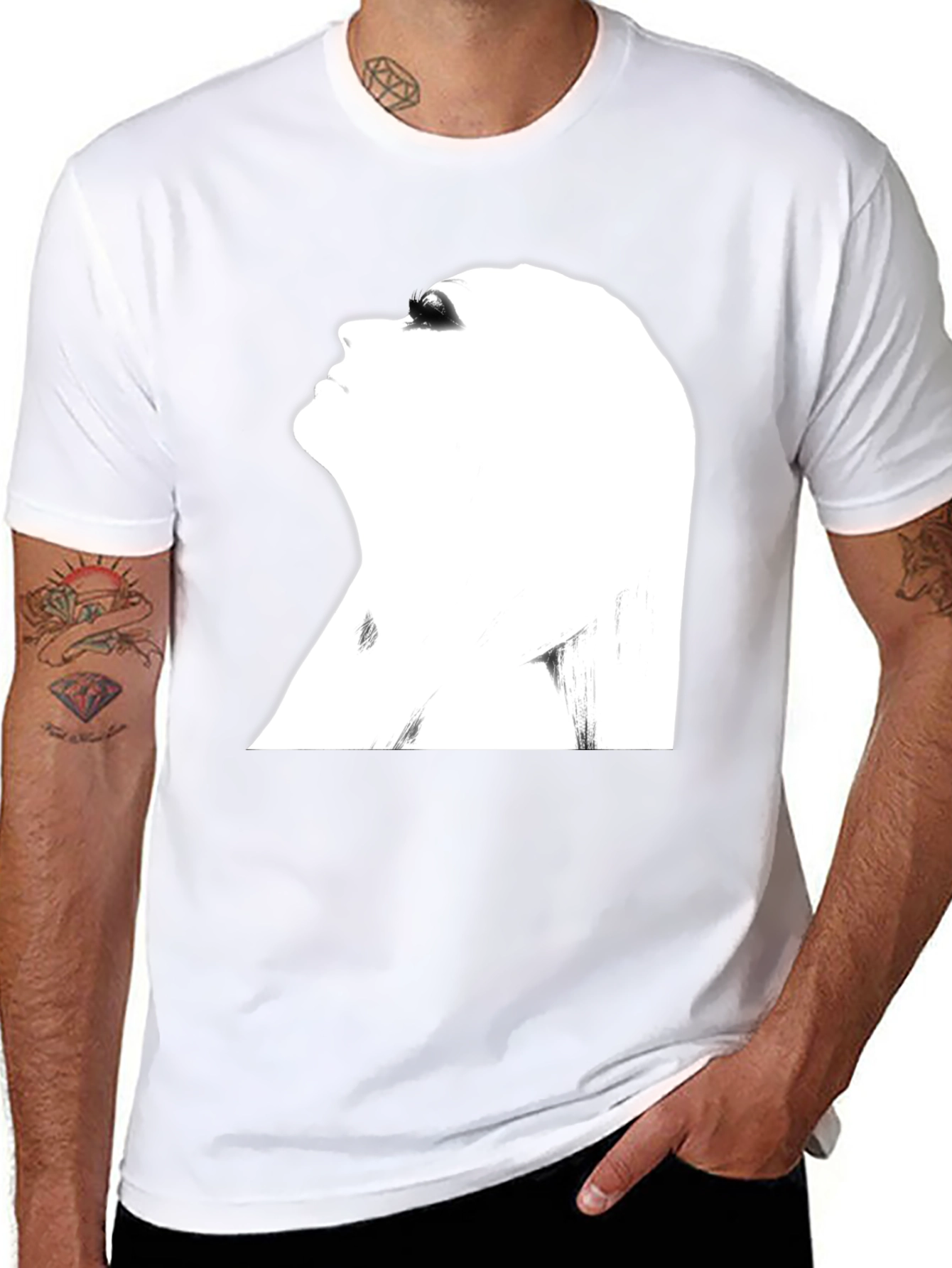 Silhouette Graphic Tee - Modern Black T-Shirt