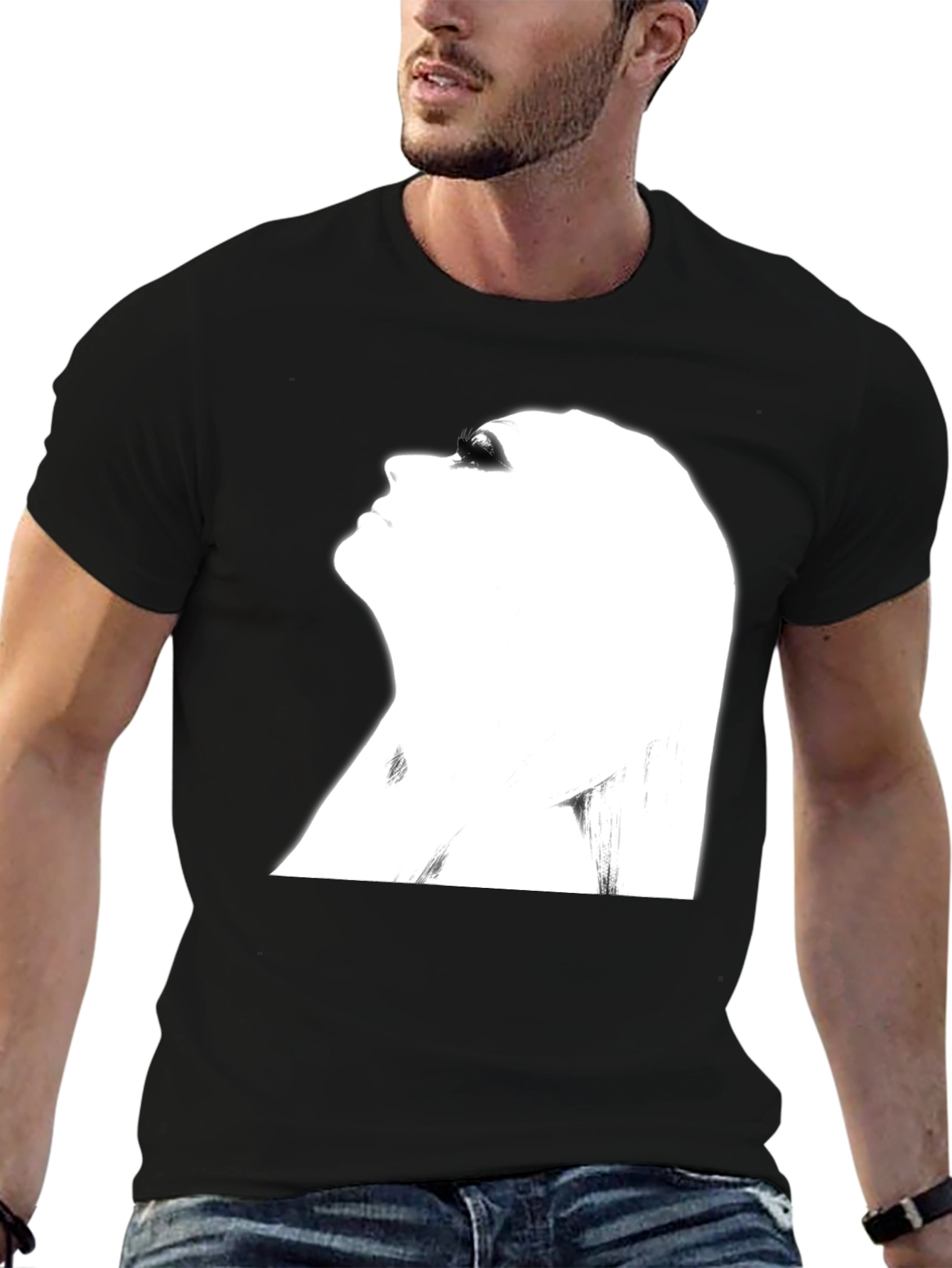 Silhouette Graphic Tee - Modern Black T-Shirt