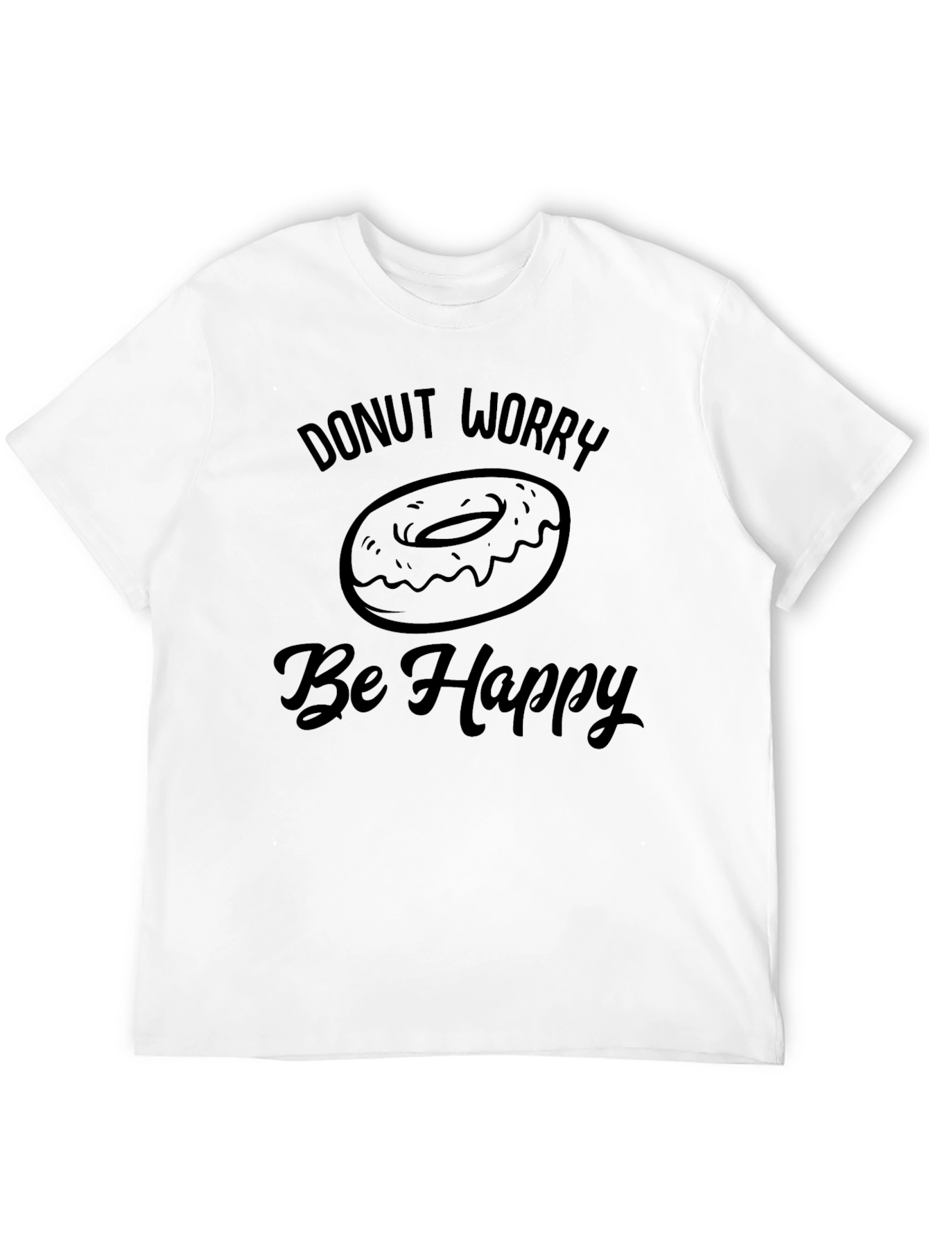 Donut Worry Be Happy Graphic T-Shirt