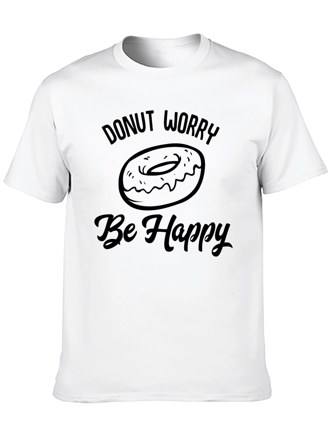 Donut Worry Be Happy Graphic T-Shirt