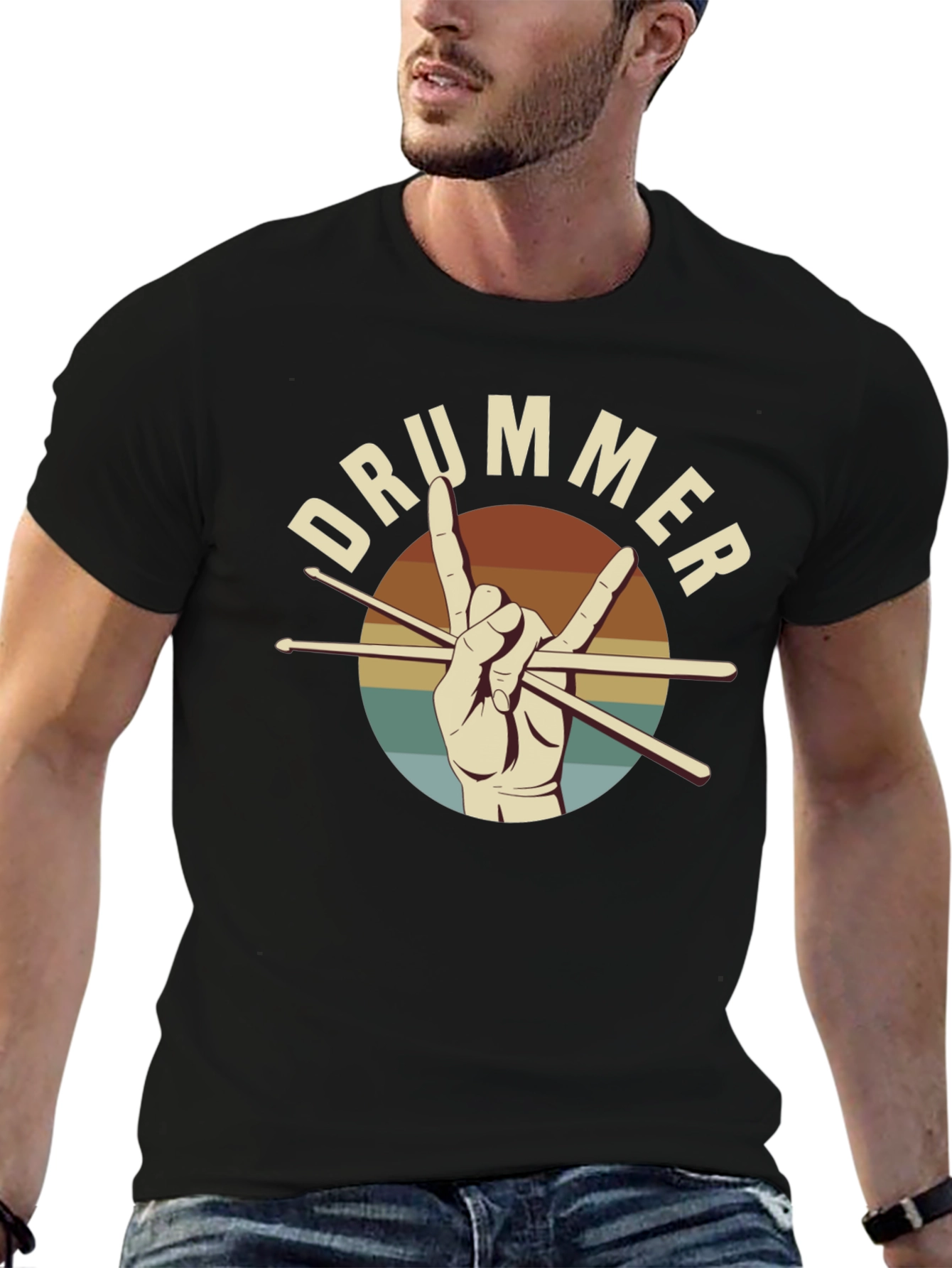 Drummer Hand Graphic Tee - Rock On!