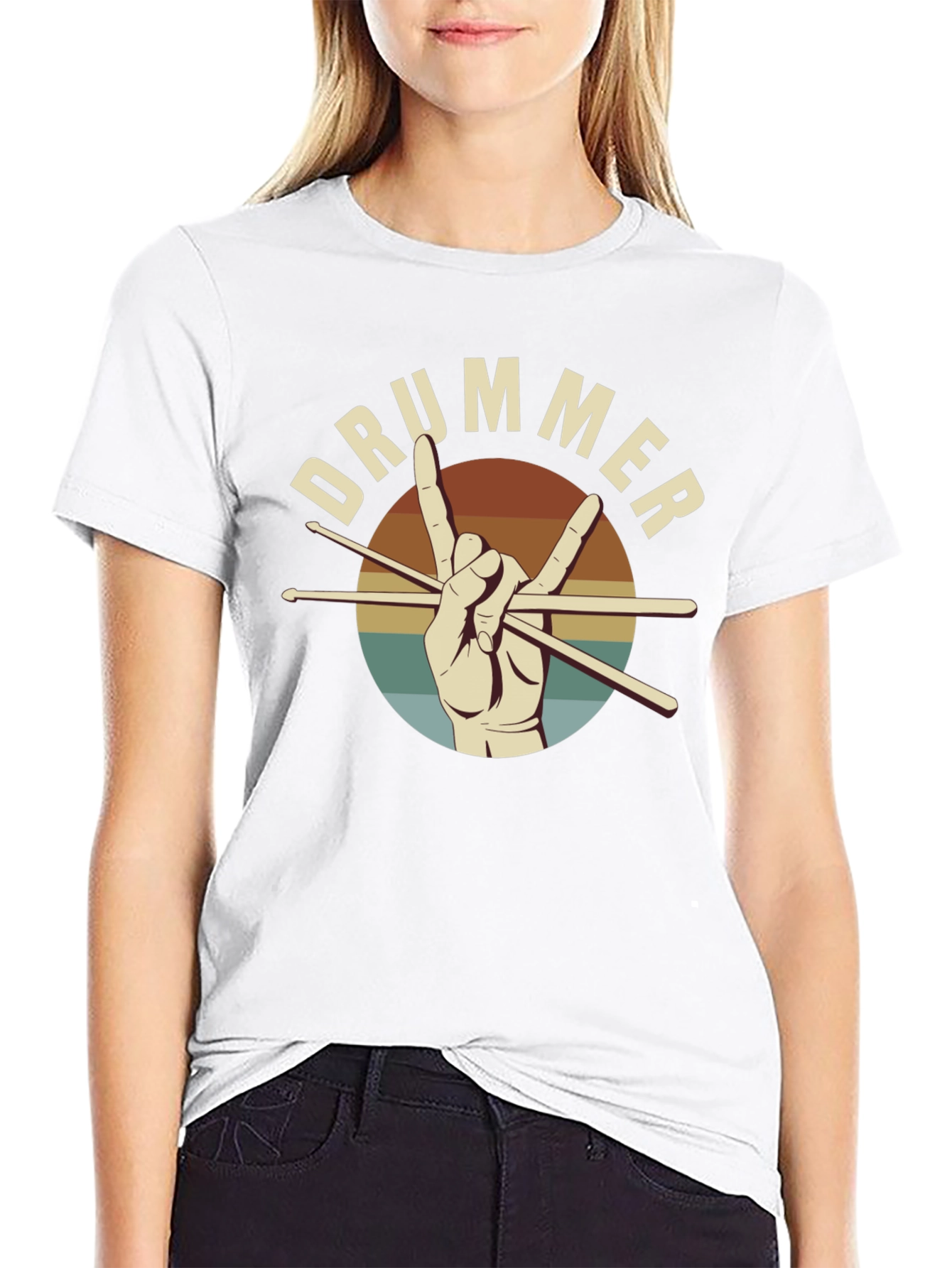 Drummer Hand Graphic Tee - Rock On!