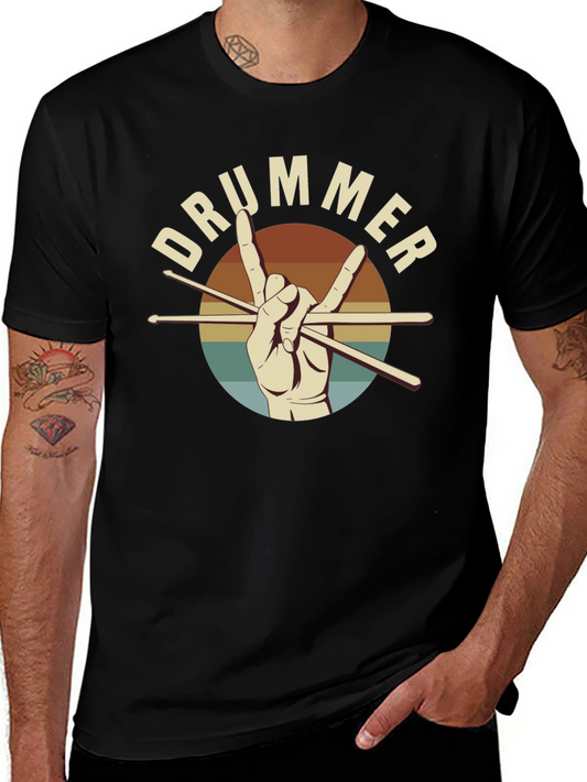 Drummer Hand Graphic Tee - Rock On!