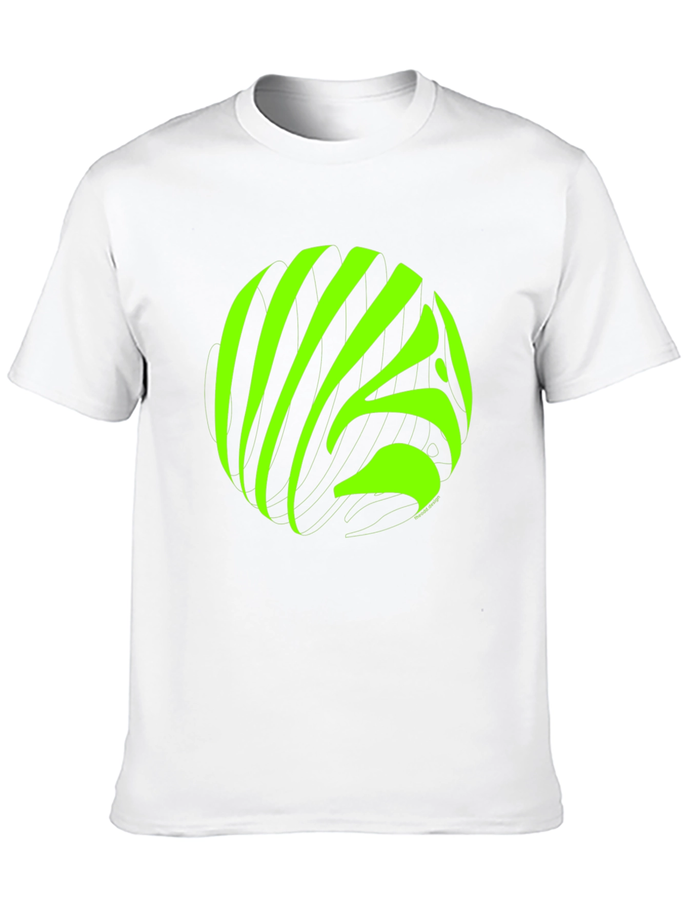 Abstract Neon Graphic Black T-Shirt