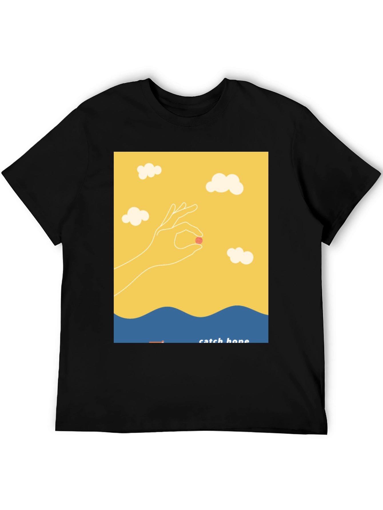 Catch Hope Graphic T-Shirt - Relaxed Fit Black