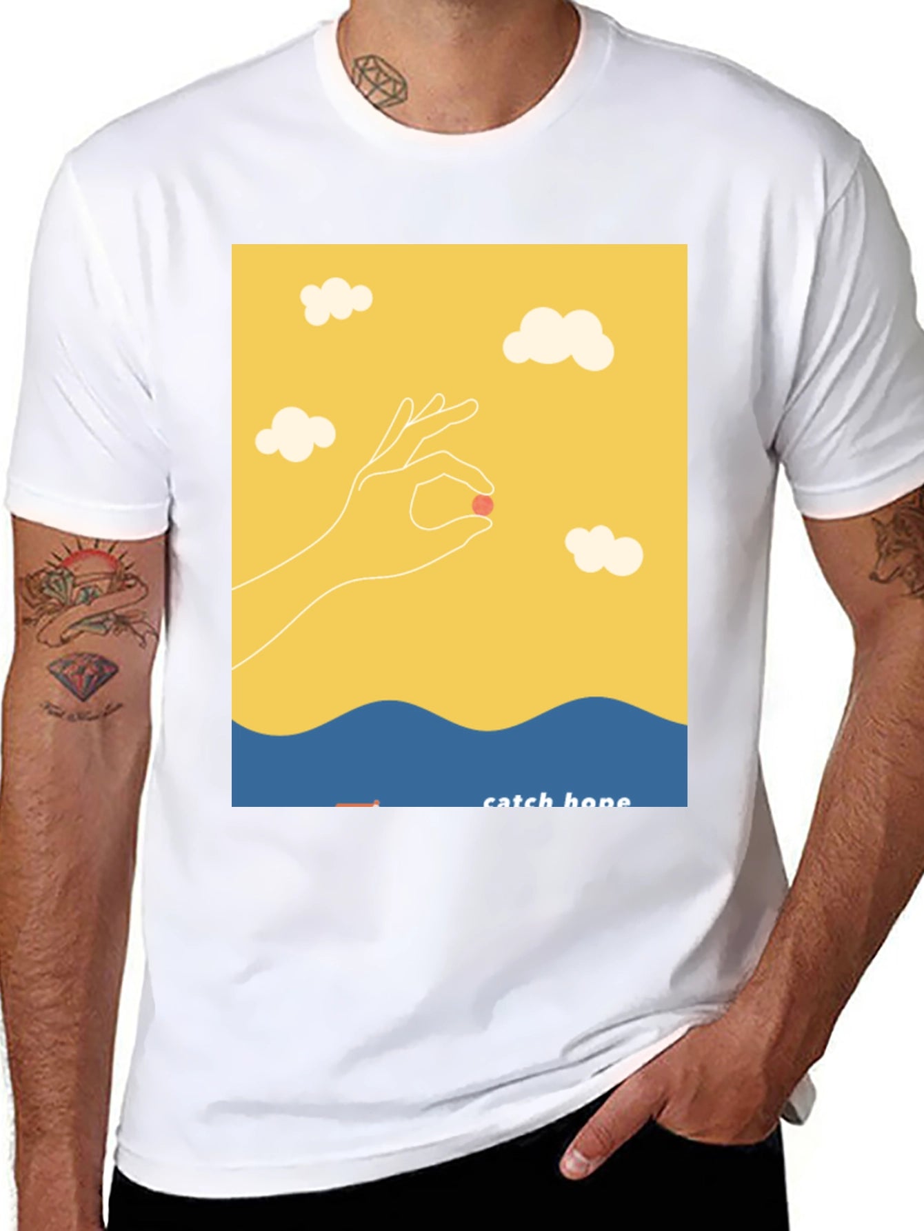 Catch Hope Graphic T-Shirt - Relaxed Fit Black