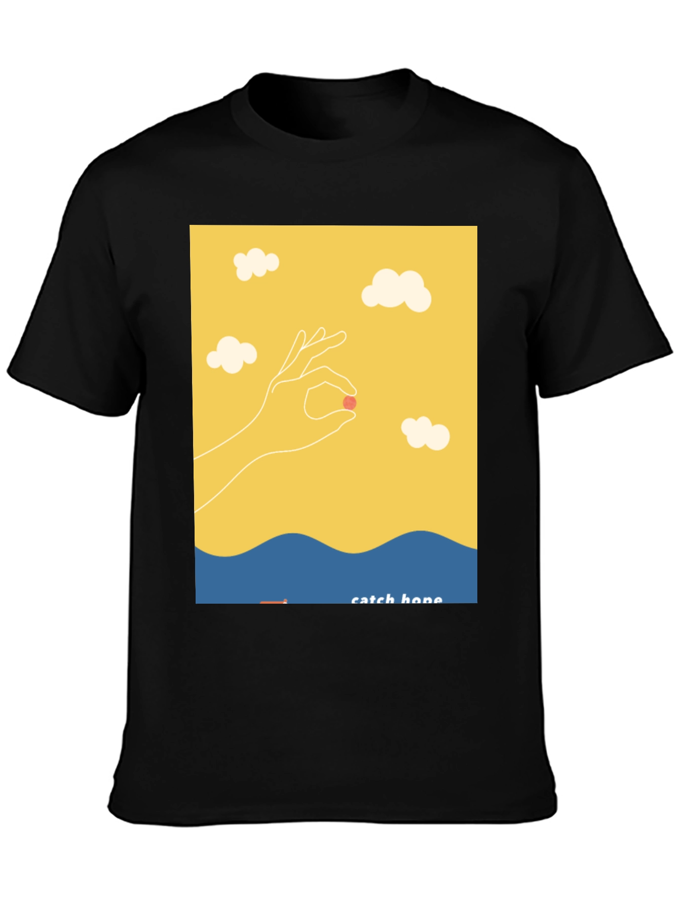 Catch Hope Graphic T-Shirt - Relaxed Fit Black