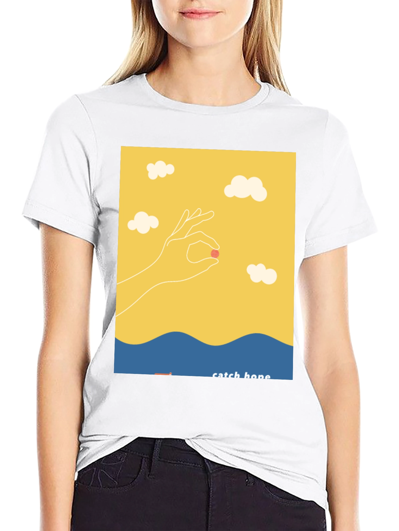 Catch Hope Graphic T-Shirt - Relaxed Fit Black