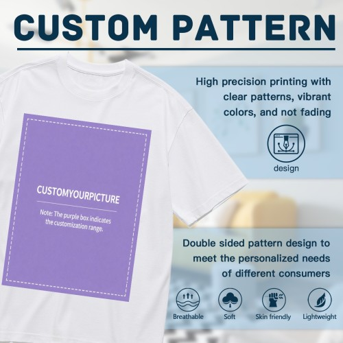 Custom Double?Sided Printed Short Sleeve T?Shirt | Personalized Front & Back Tee, Single Unit