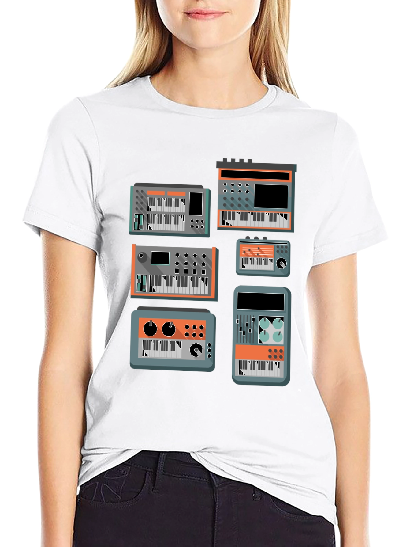 Synthesizer Graphic Tee - Music Lover T-Shirt