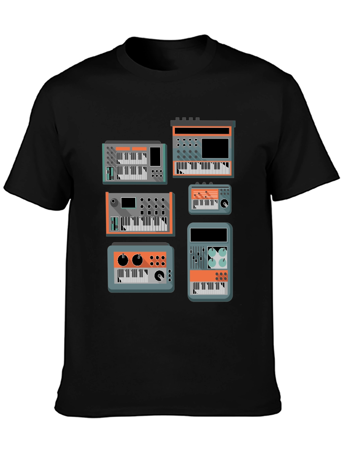 Synthesizer Graphic Tee - Music Lover T-Shirt