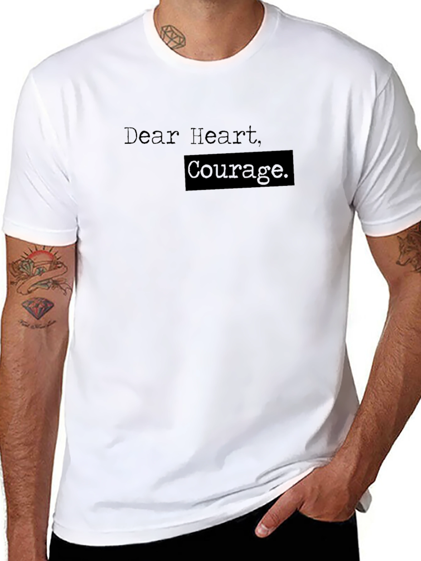 Dear Heart Courage. Graphic Tee