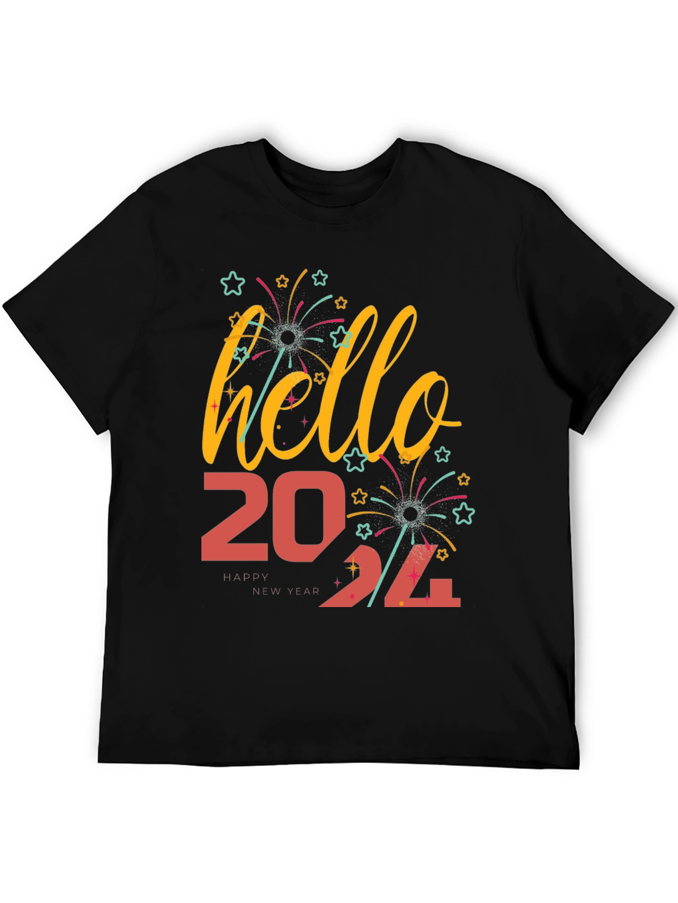 Hello 2024 T-Shirt New Year Celebration Tee