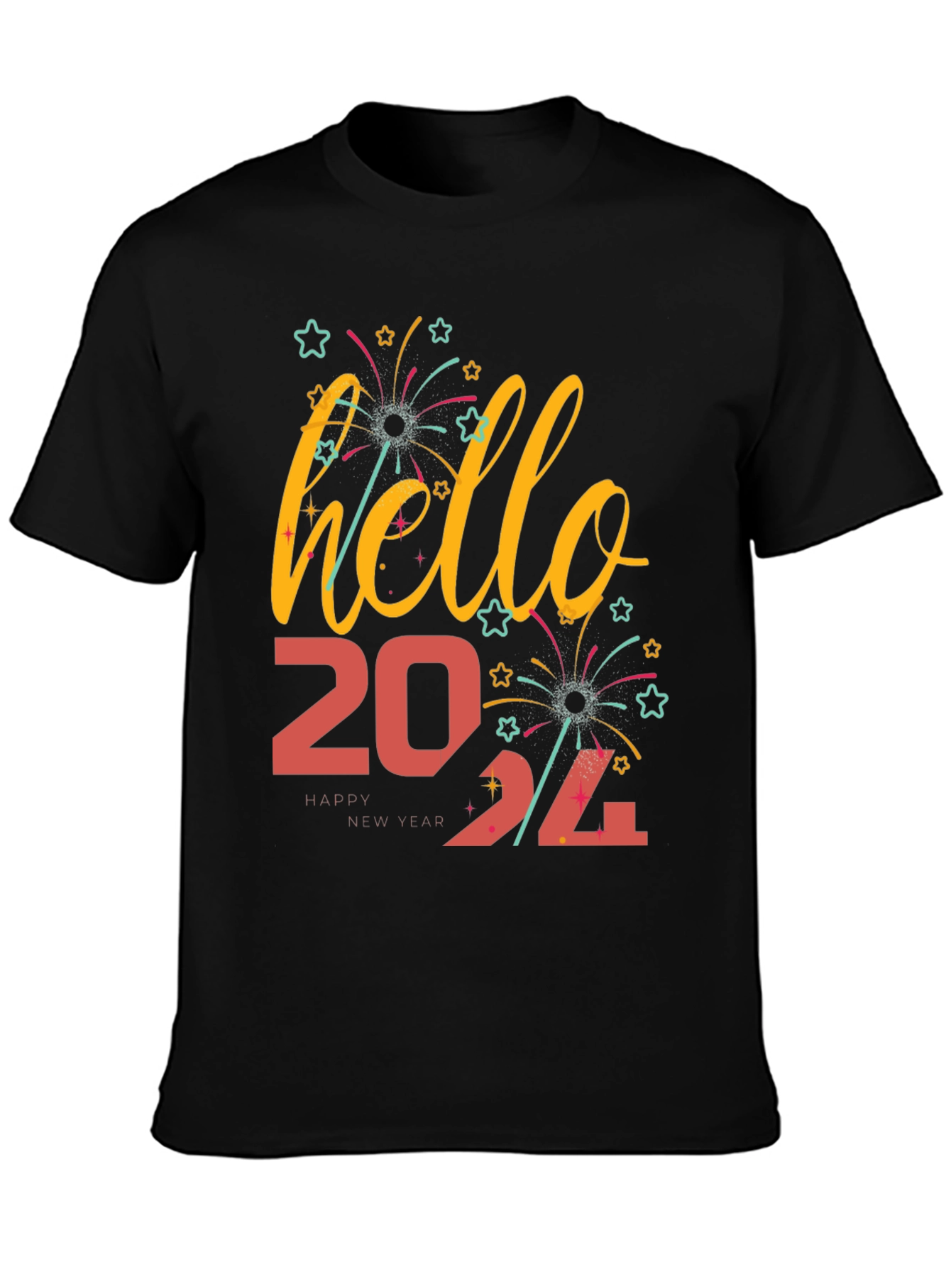 Hello 2024 T-Shirt New Year Celebration Tee