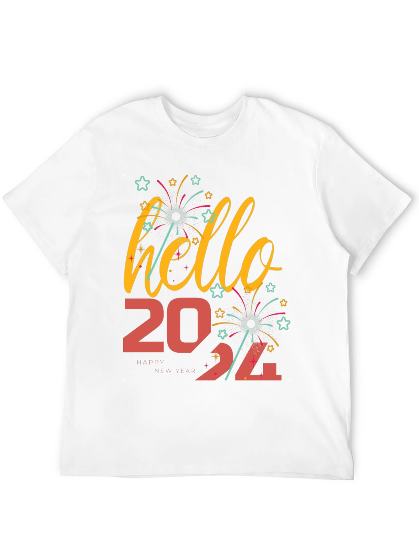 Hello 2024 T-Shirt New Year Celebration Tee