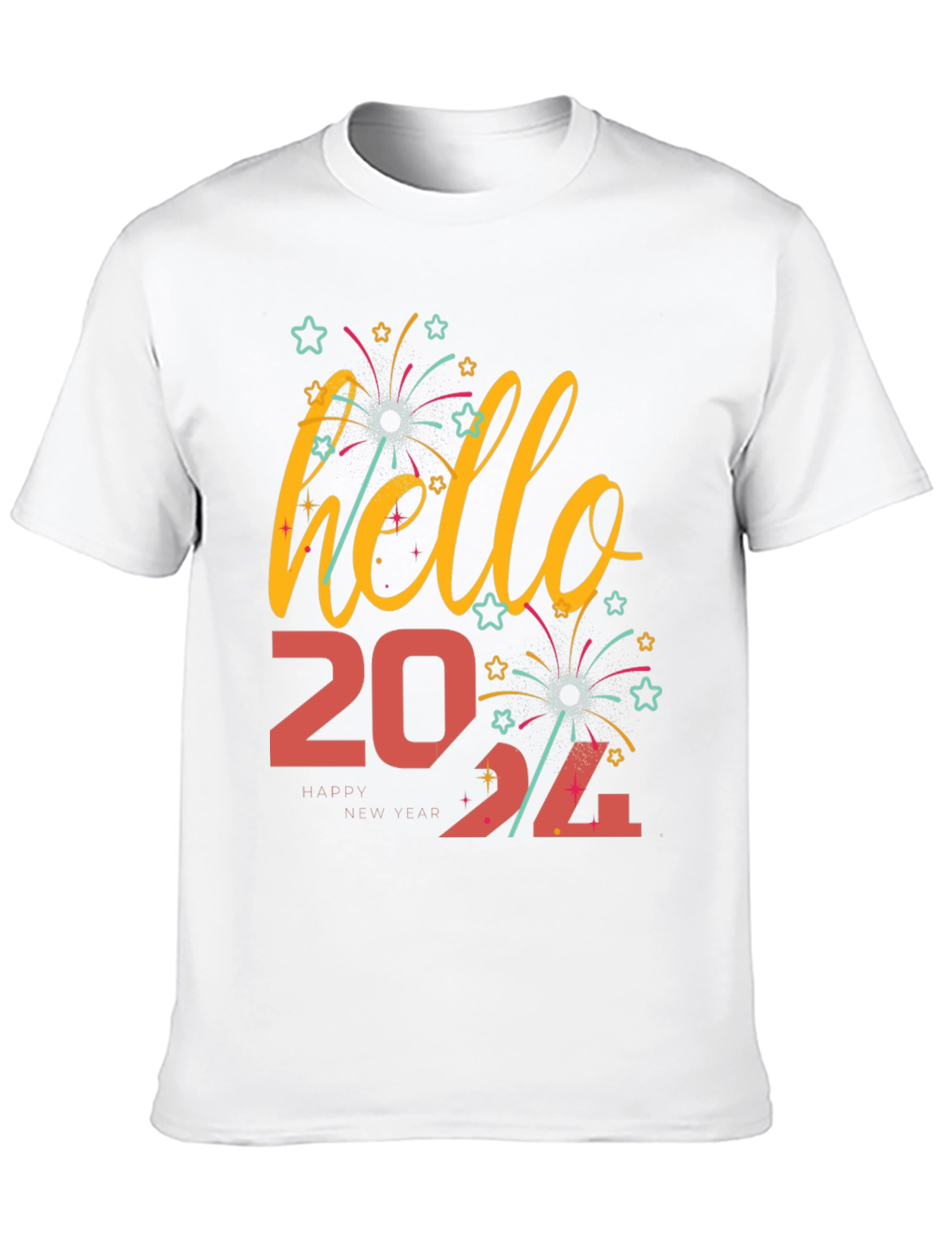Hello 2024 T-Shirt New Year Celebration Tee