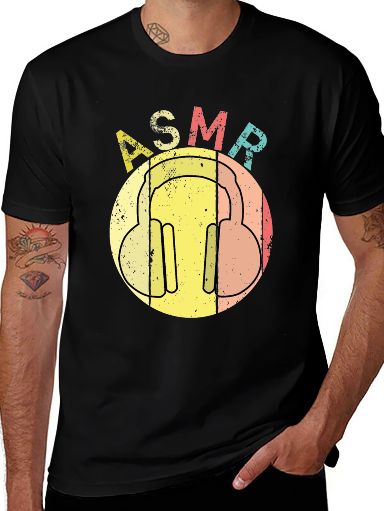 ASMR Headphones Retro Graphic T-Shirt