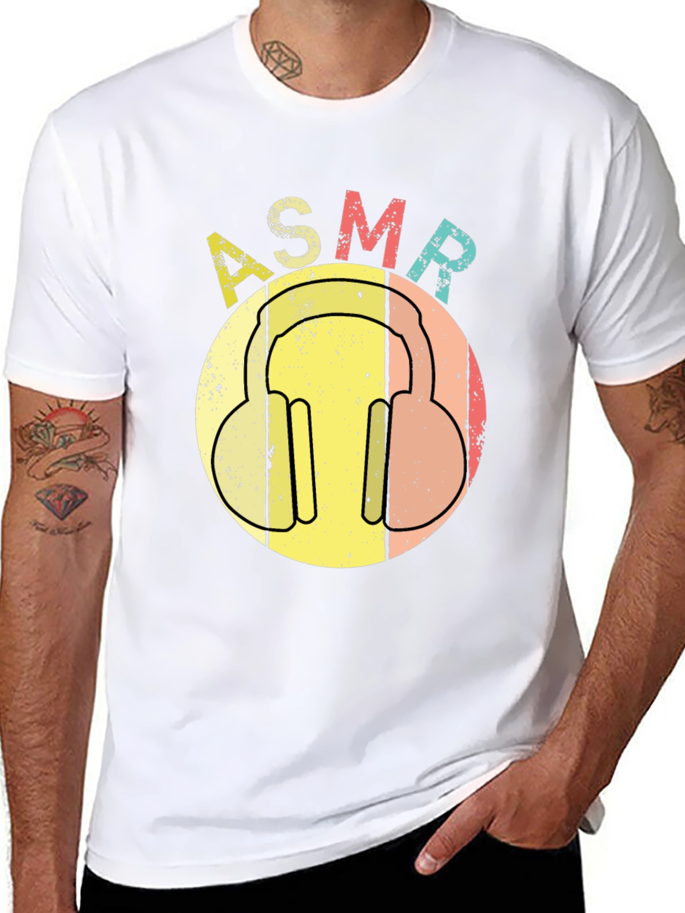 ASMR Headphones Retro Graphic T-Shirt