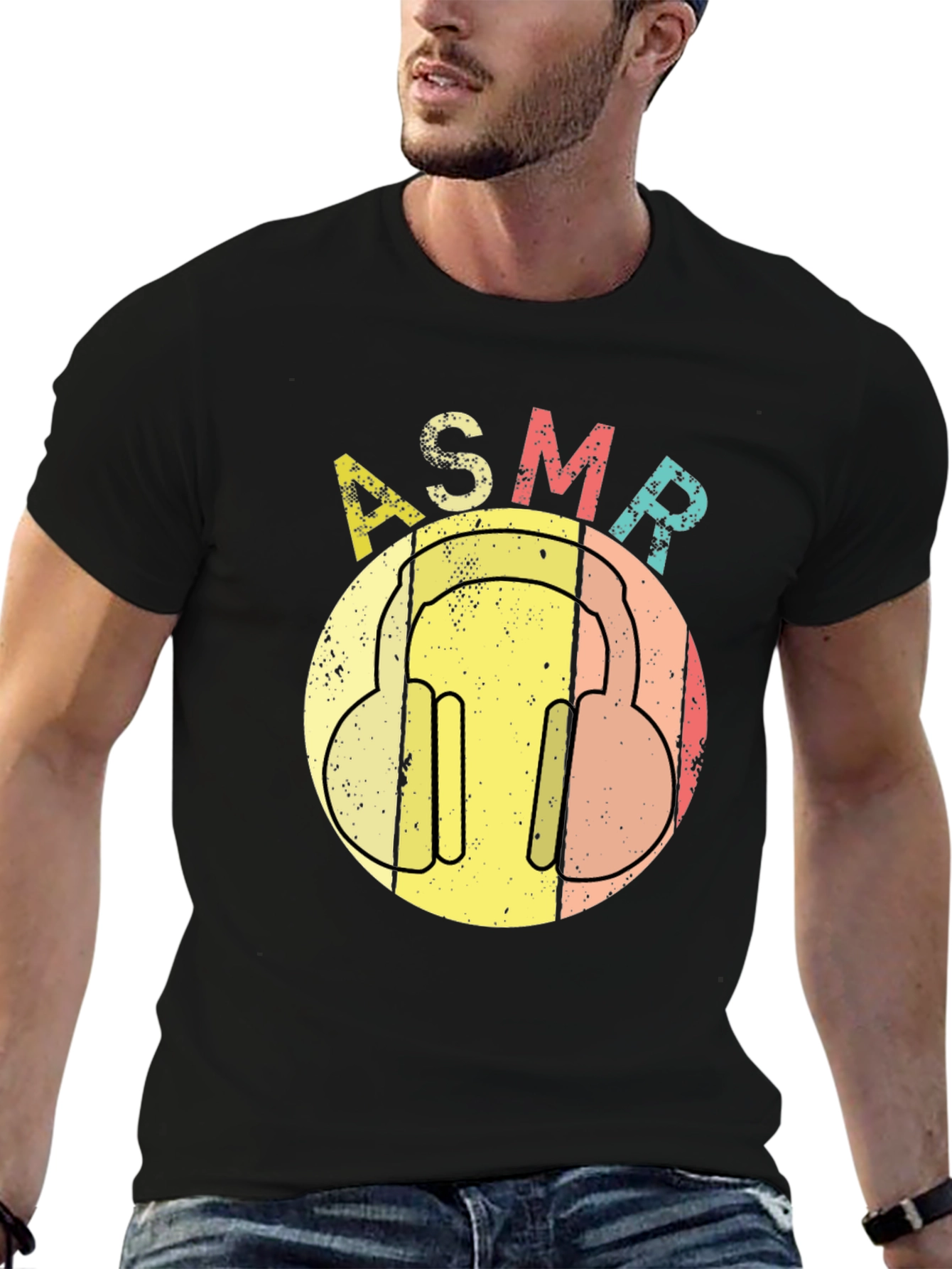 ASMR Headphones Retro Graphic T-Shirt
