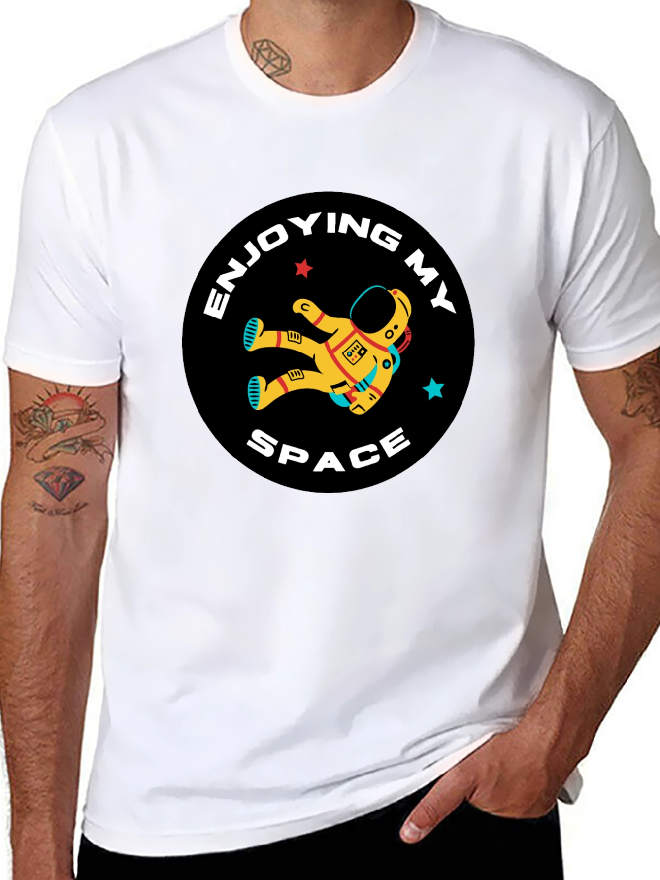 Enjoying My Space T-Shirt Astronaut Graphic Tee