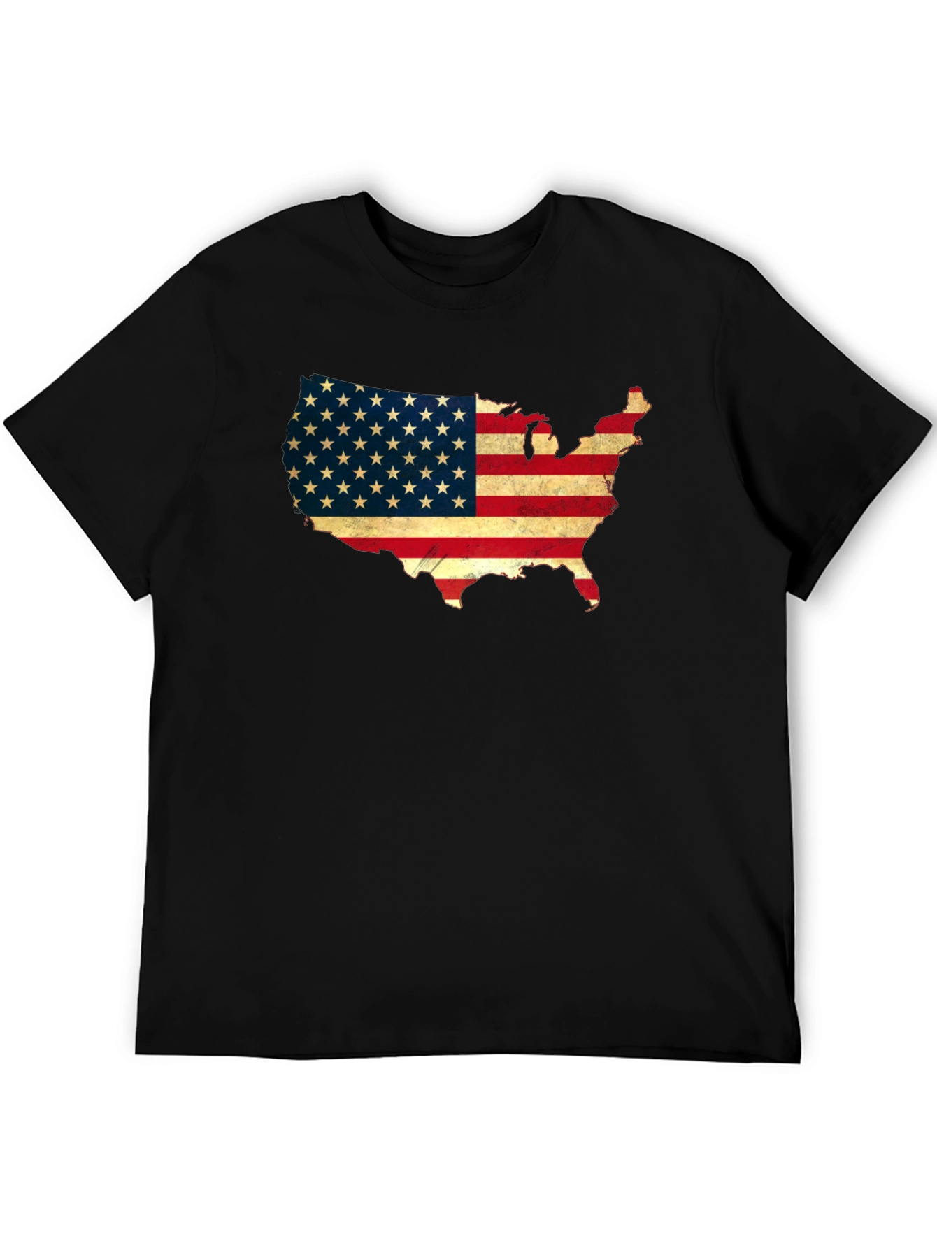 USA Flag Map Graphic T-Shirt