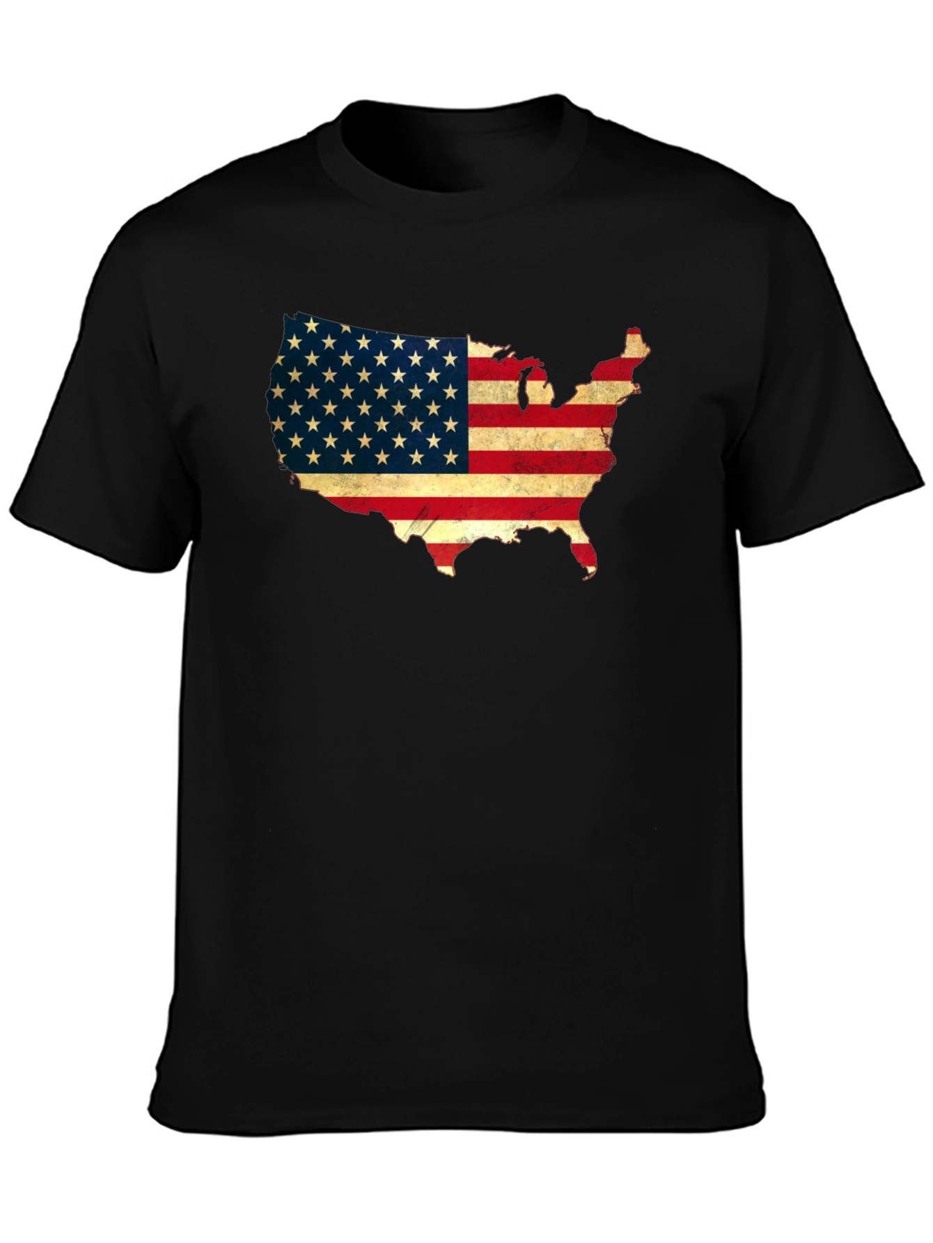 USA Flag Map Graphic T-Shirt