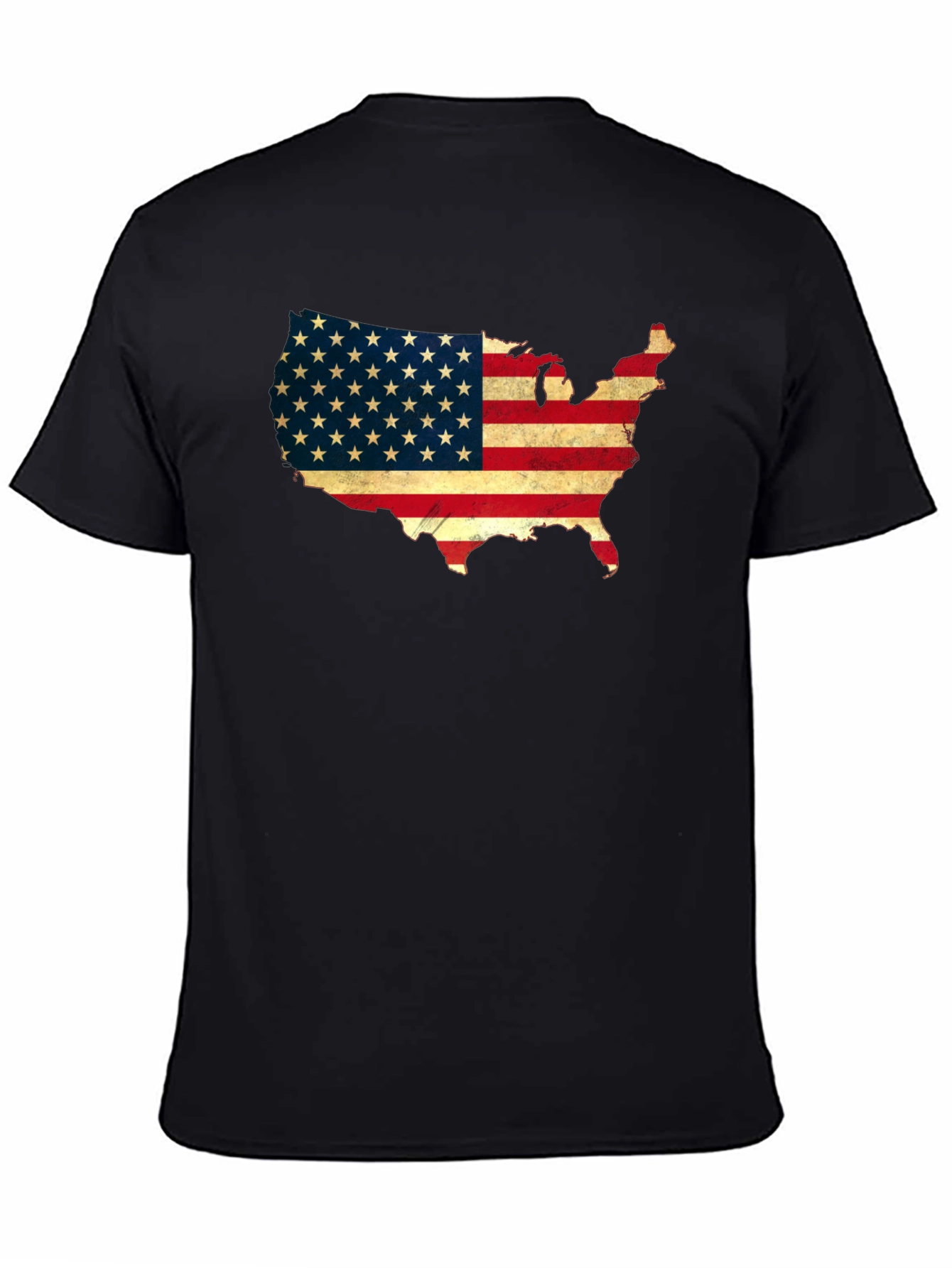 USA Flag Map Graphic T-Shirt