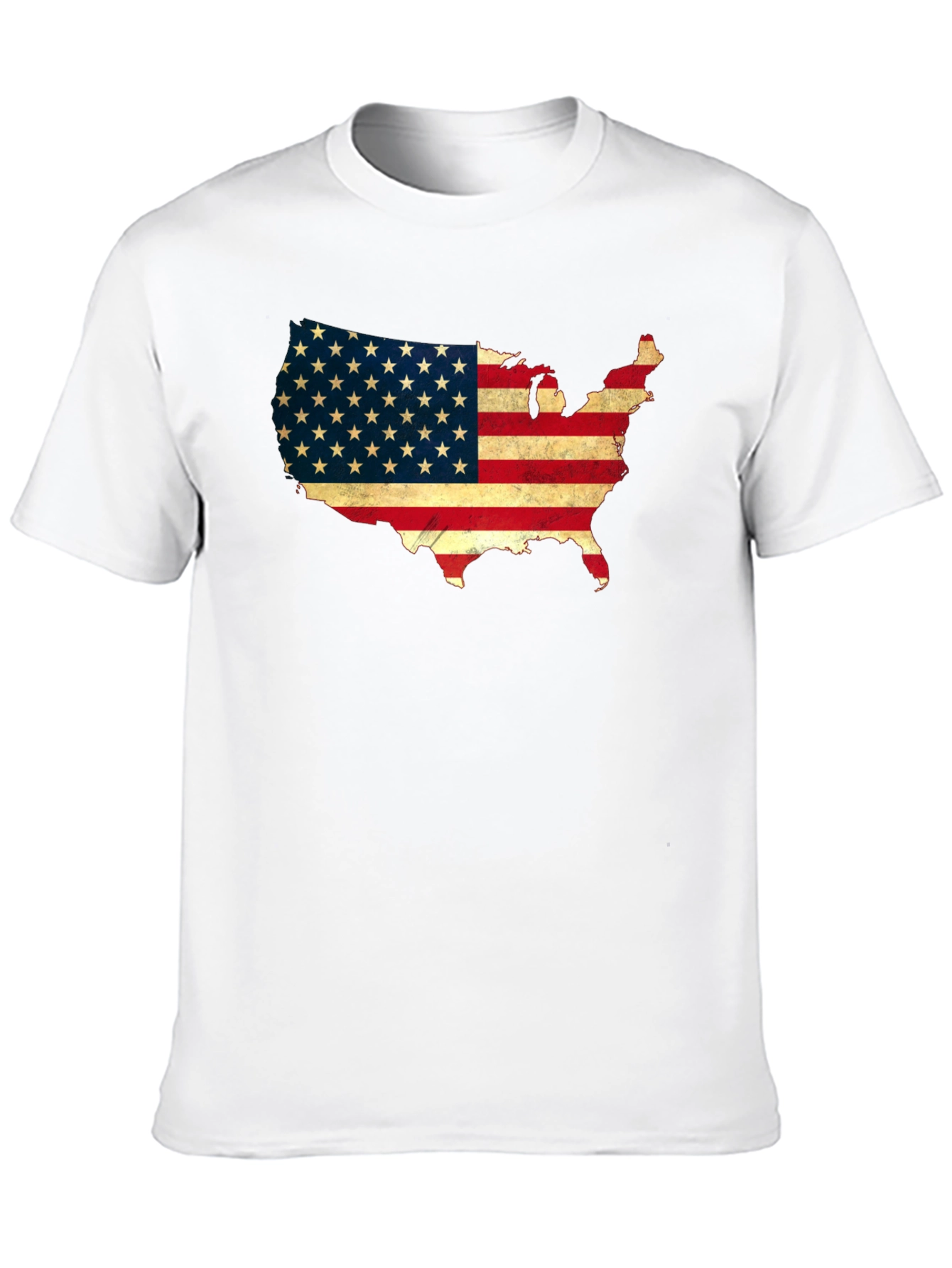USA Flag Map Graphic T-Shirt