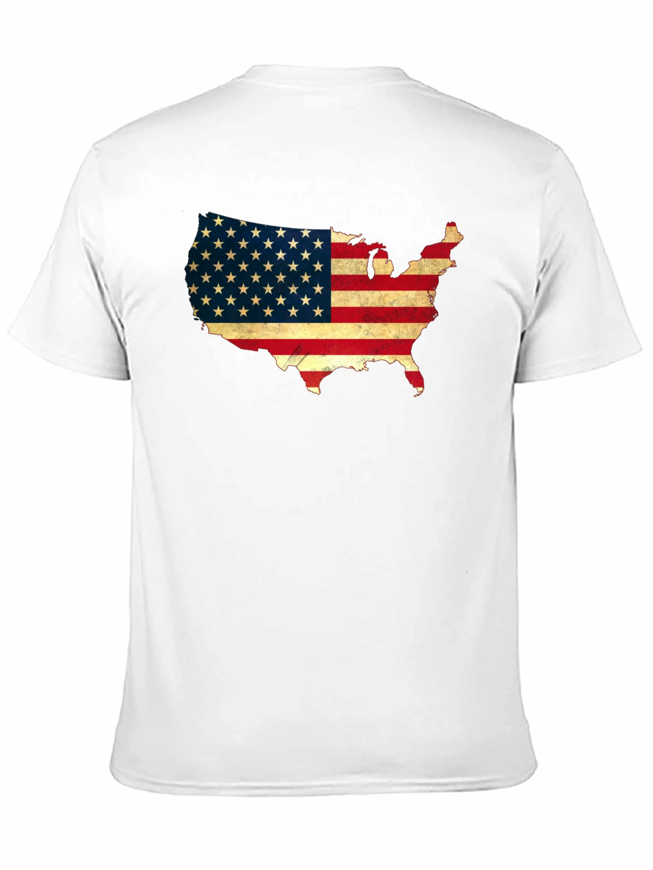 USA Flag Map Graphic T-Shirt